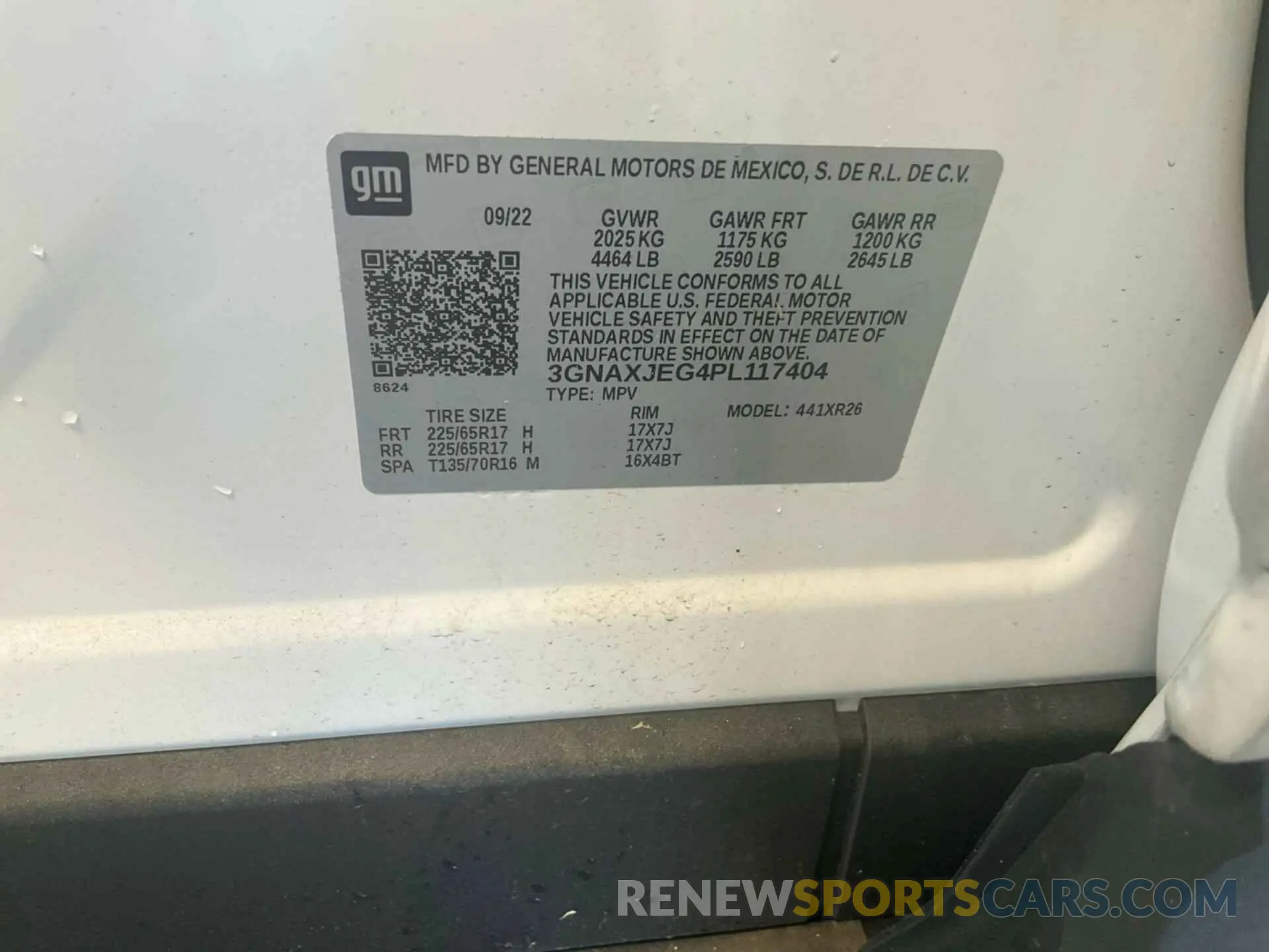 3 Фотография поврежденного автомобиля 3GNAXJEG4PL117404 CHEVROLET EQUINOX 2023