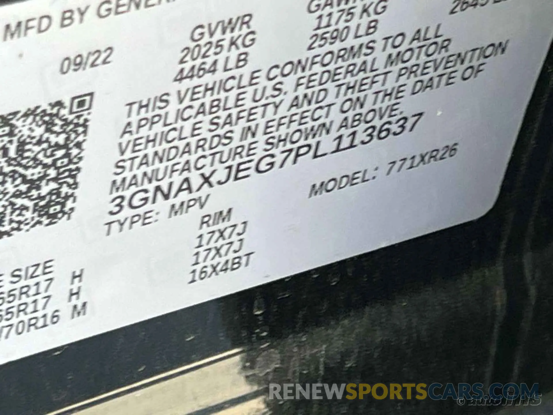 2 Photograph of a damaged car 3GNAXJEG7PL113637 CHEVROLET EQUINOX 2023