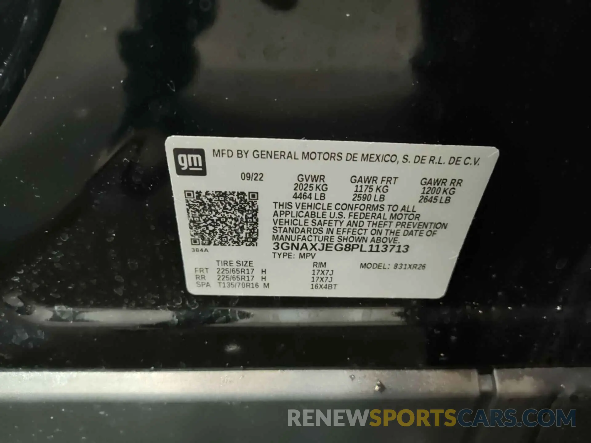10 Photograph of a damaged car 3GNAXJEG8PL113713 CHEVROLET EQUINOX 2023