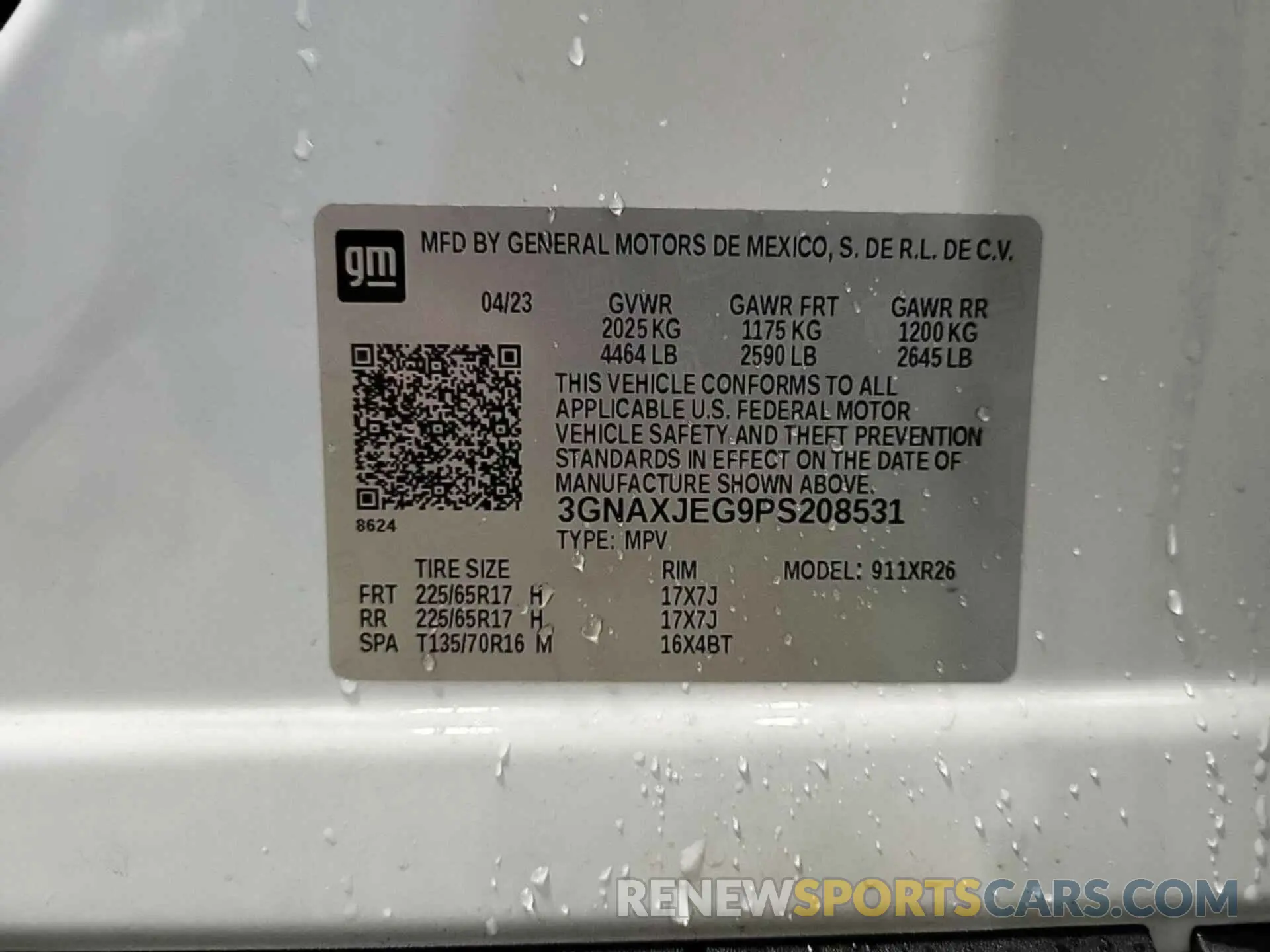 21 Photograph of a damaged car 3GNAXJEG9PS208531 CHEVROLET EQUINOX 2023