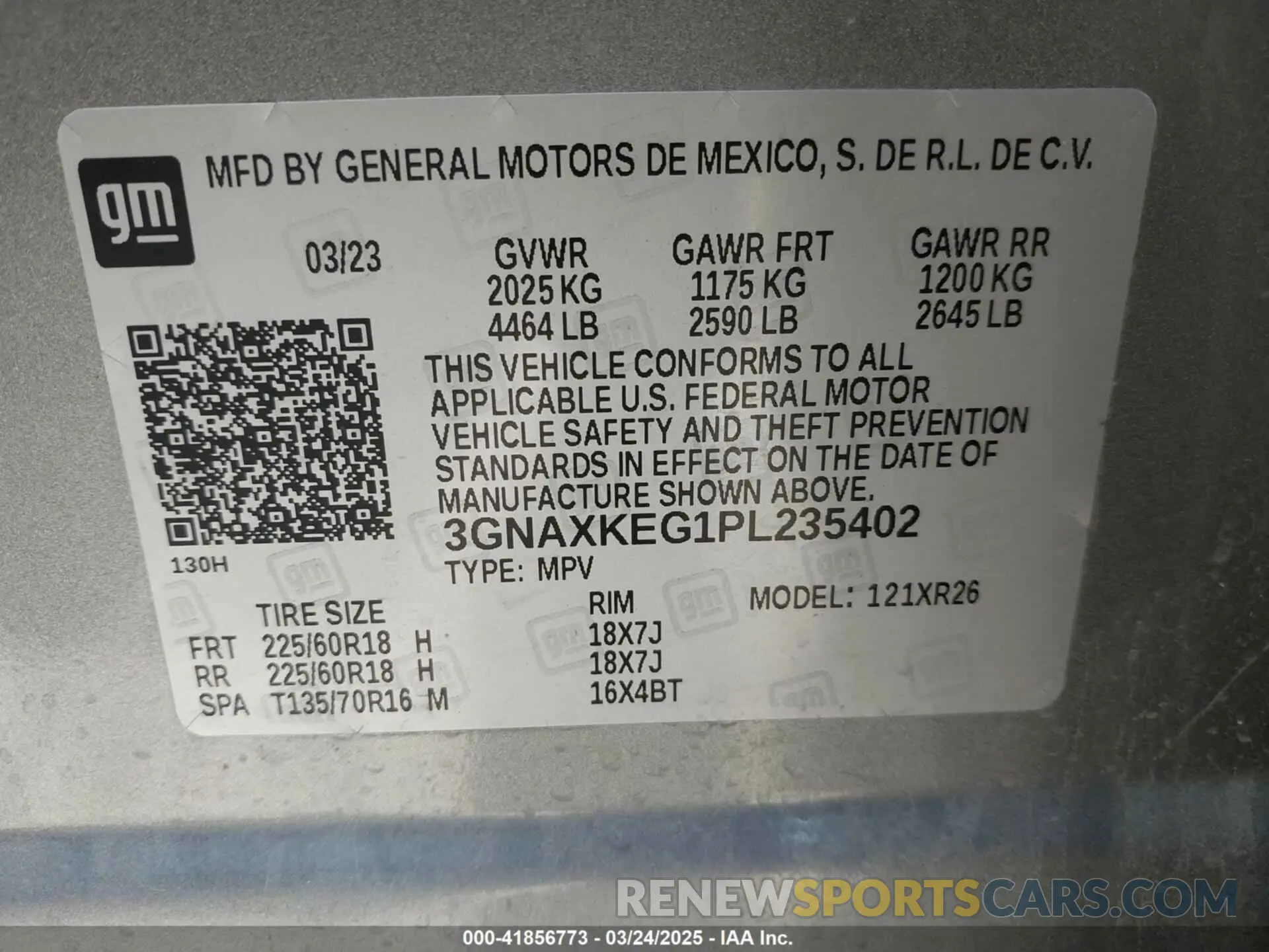 9 Photograph of a damaged car 3GNAXKEG1PL235402 CHEVROLET EQUINOX 2023