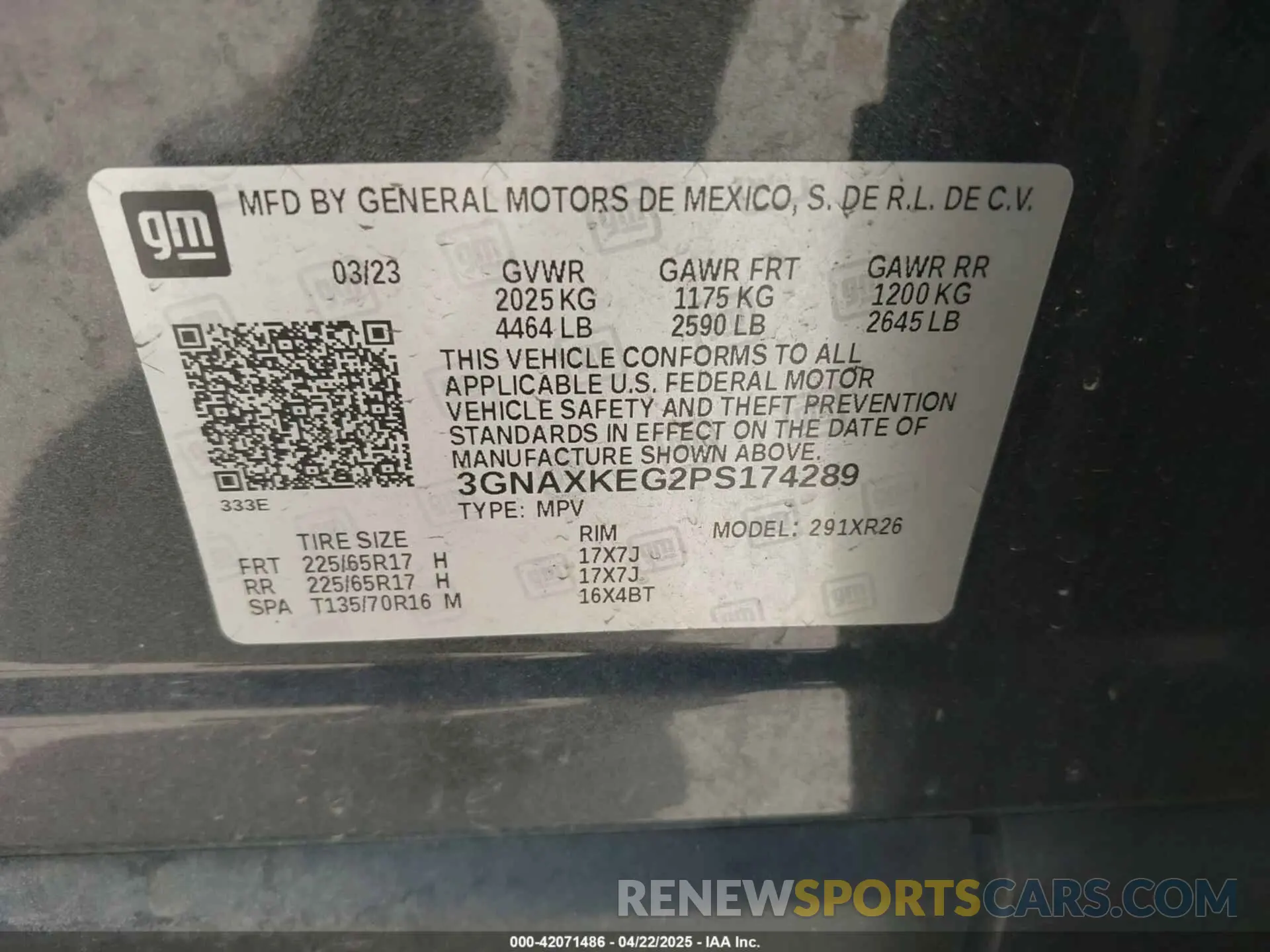 9 Photograph of a damaged car 3GNAXKEG2PS174289 CHEVROLET EQUINOX 2023