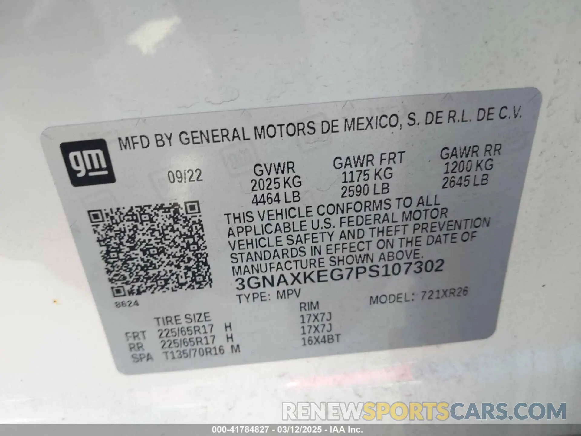 9 Фотография поврежденного автомобиля 3GNAXKEG7PS107302 CHEVROLET EQUINOX 2023