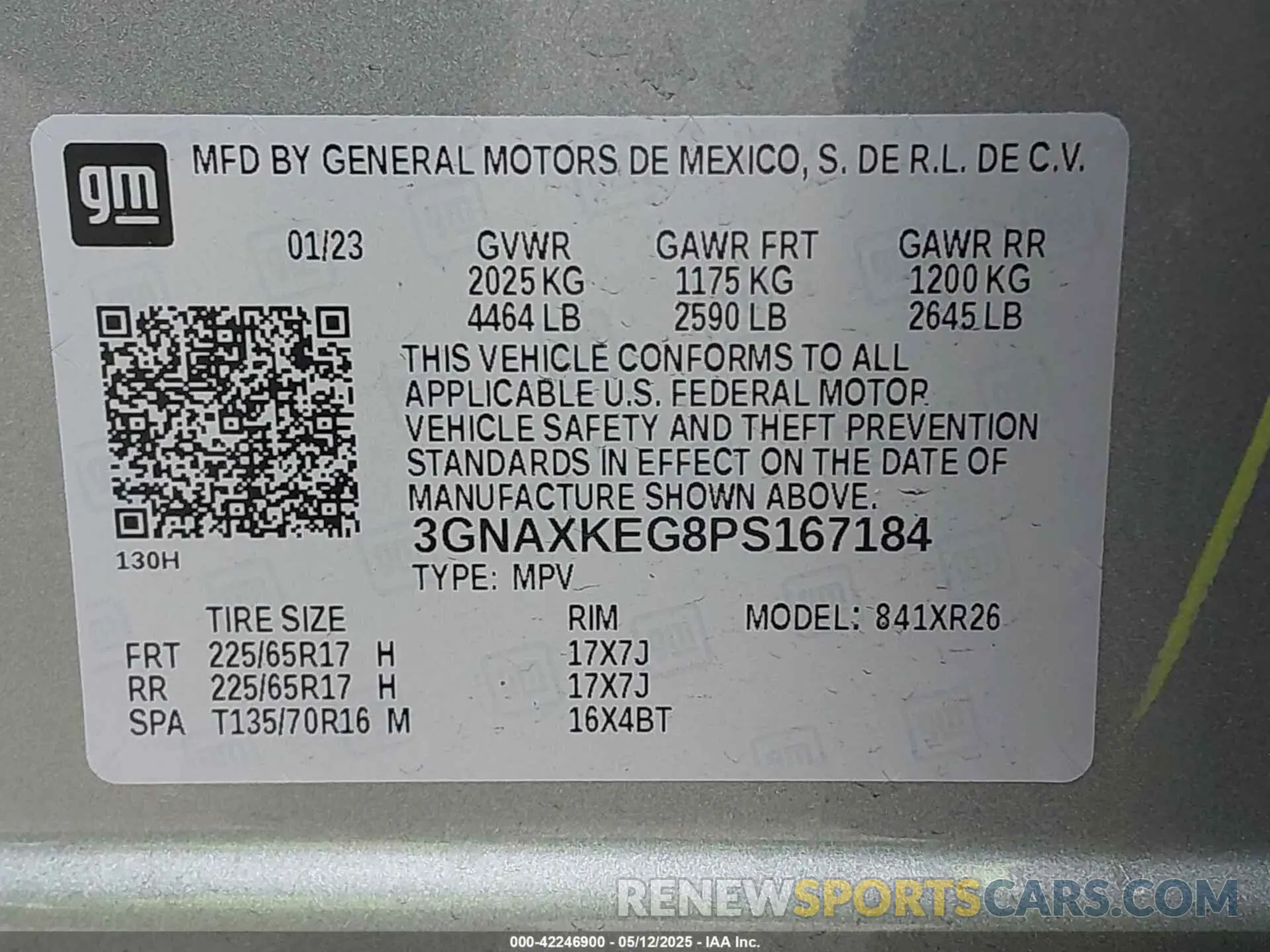 9 Photograph of a damaged car 3GNAXKEG8PS167184 CHEVROLET EQUINOX 2023