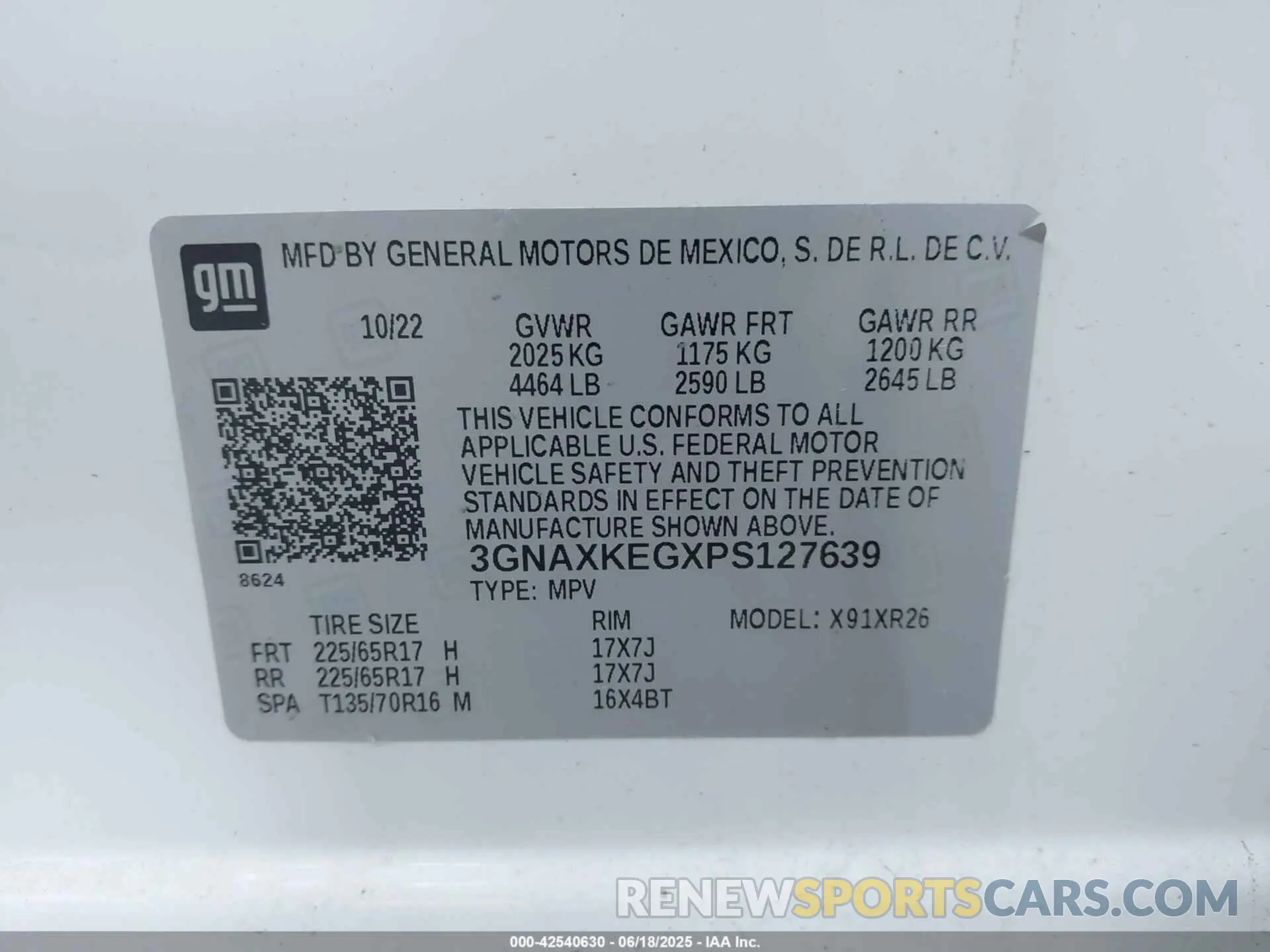 9 Photograph of a damaged car 3GNAXKEGXPS127639 CHEVROLET EQUINOX 2023