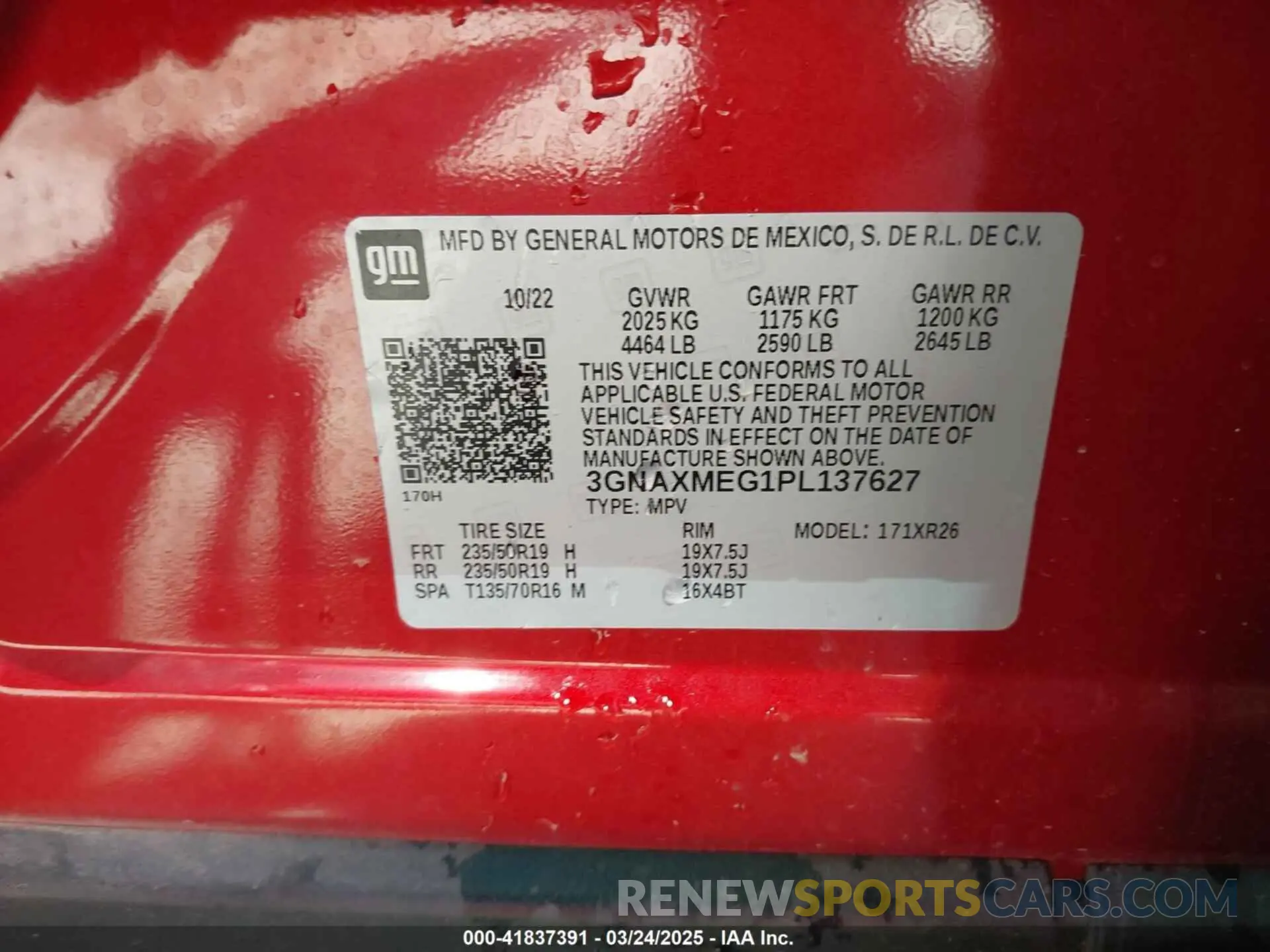 9 Фотография поврежденного автомобиля 3GNAXMEG1PL137627 CHEVROLET EQUINOX 2023