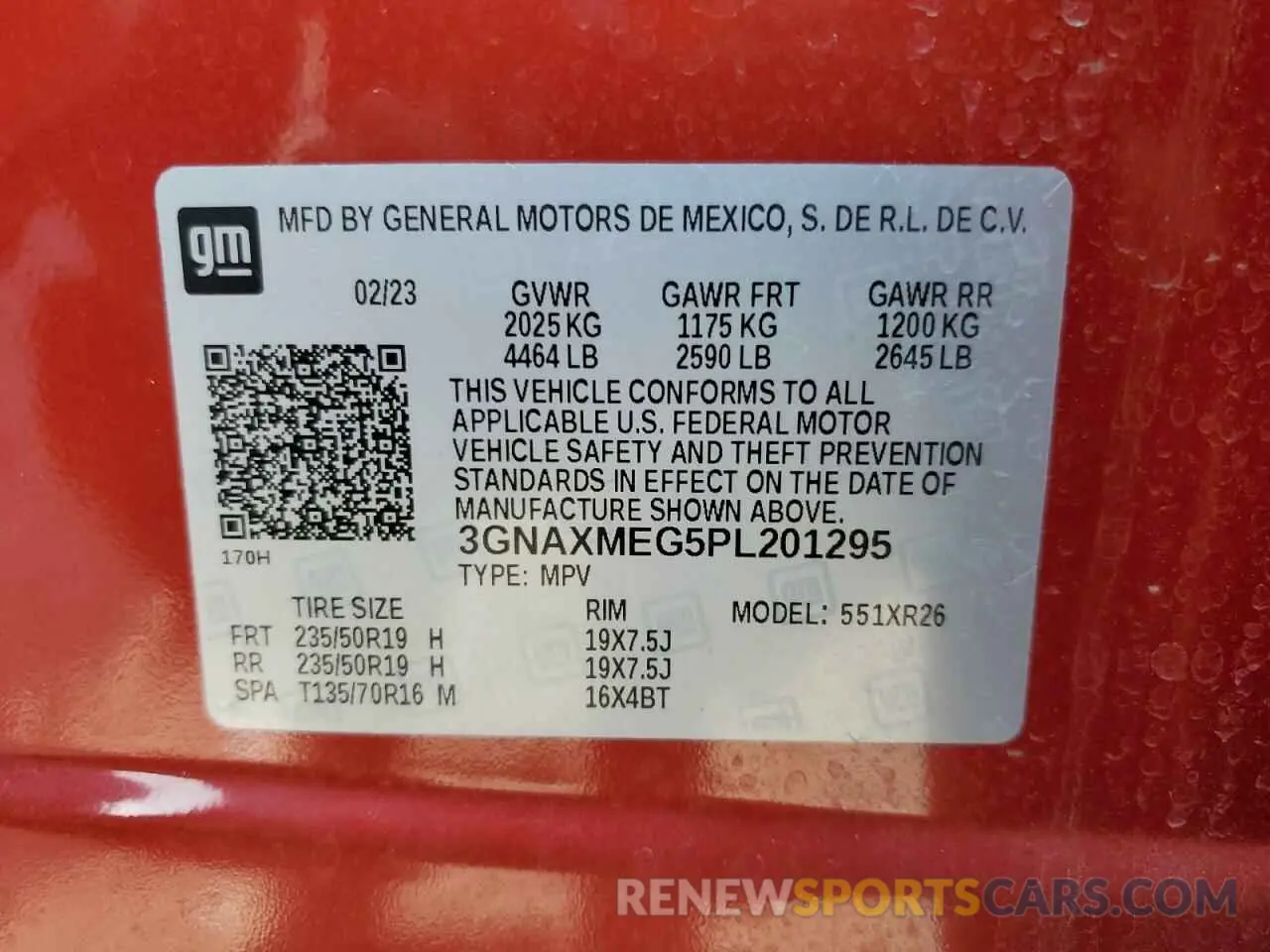 15 Photograph of a damaged car 3GNAXMEG5PL201295 CHEVROLET EQUINOX 2023