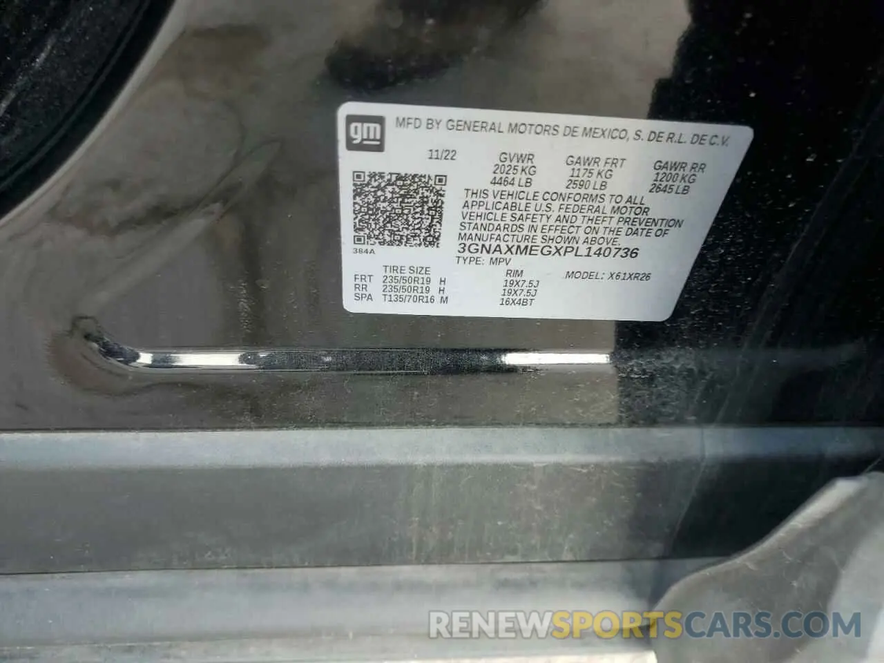 14 Photograph of a damaged car 3GNAXMEGXPL140736 CHEVROLET EQUINOX 2023