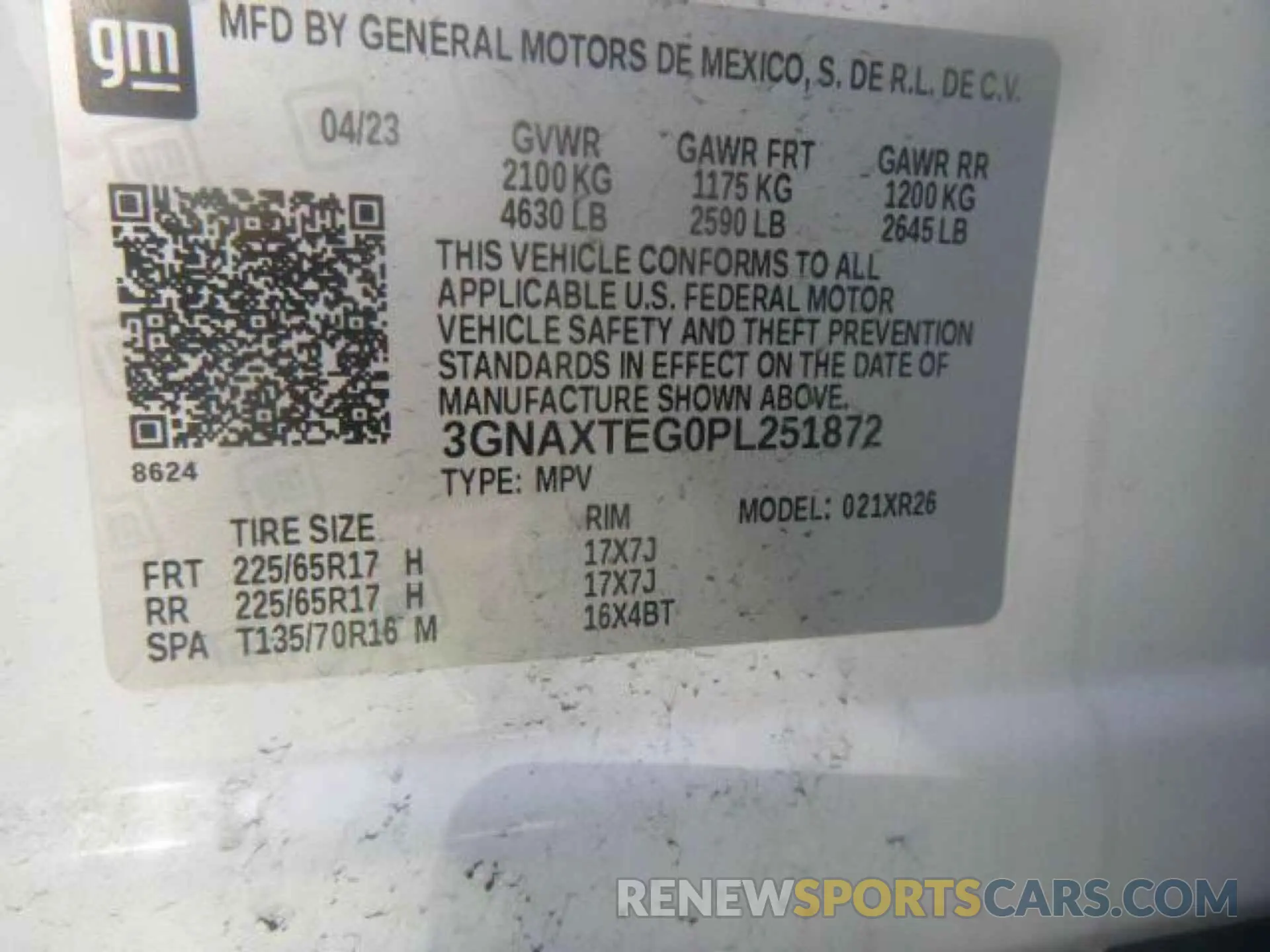 13 Фотография поврежденного автомобиля 3GNAXTEG0PL251872 CHEVROLET EQUINOX 2023
