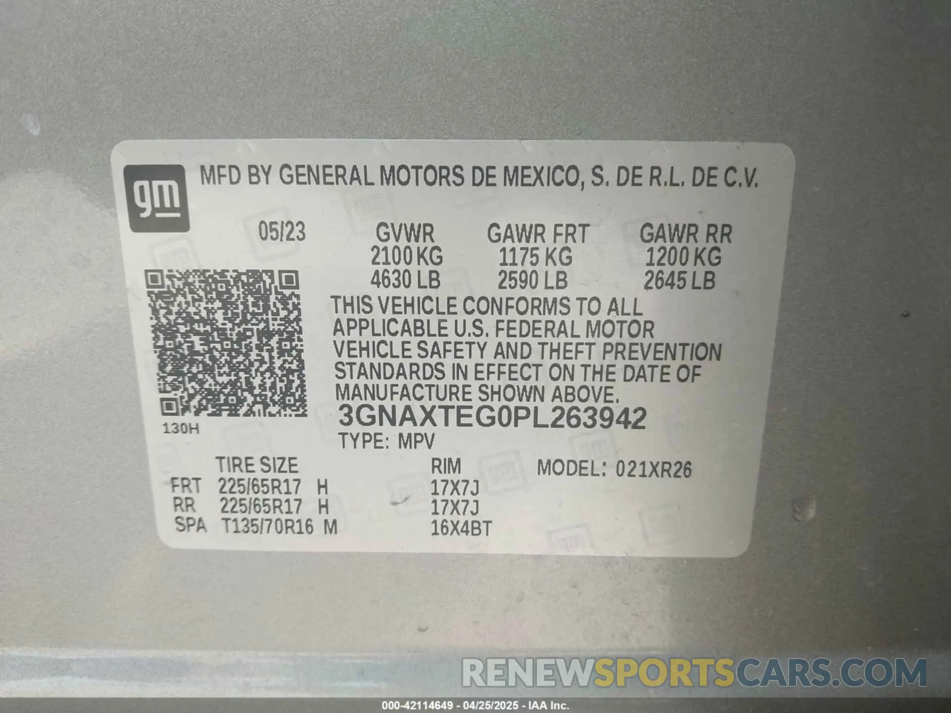 9 Photograph of a damaged car 3GNAXTEG0PL263942 CHEVROLET EQUINOX 2023