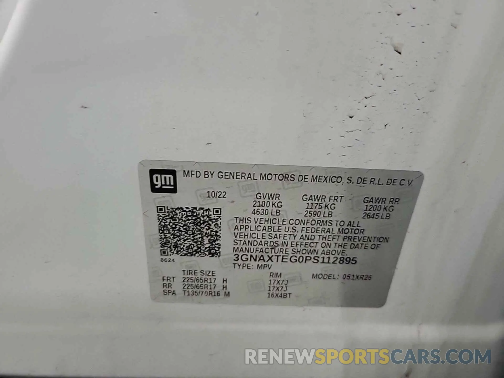 7 Photograph of a damaged car 3GNAXTEG0PS112895 CHEVROLET EQUINOX 2023