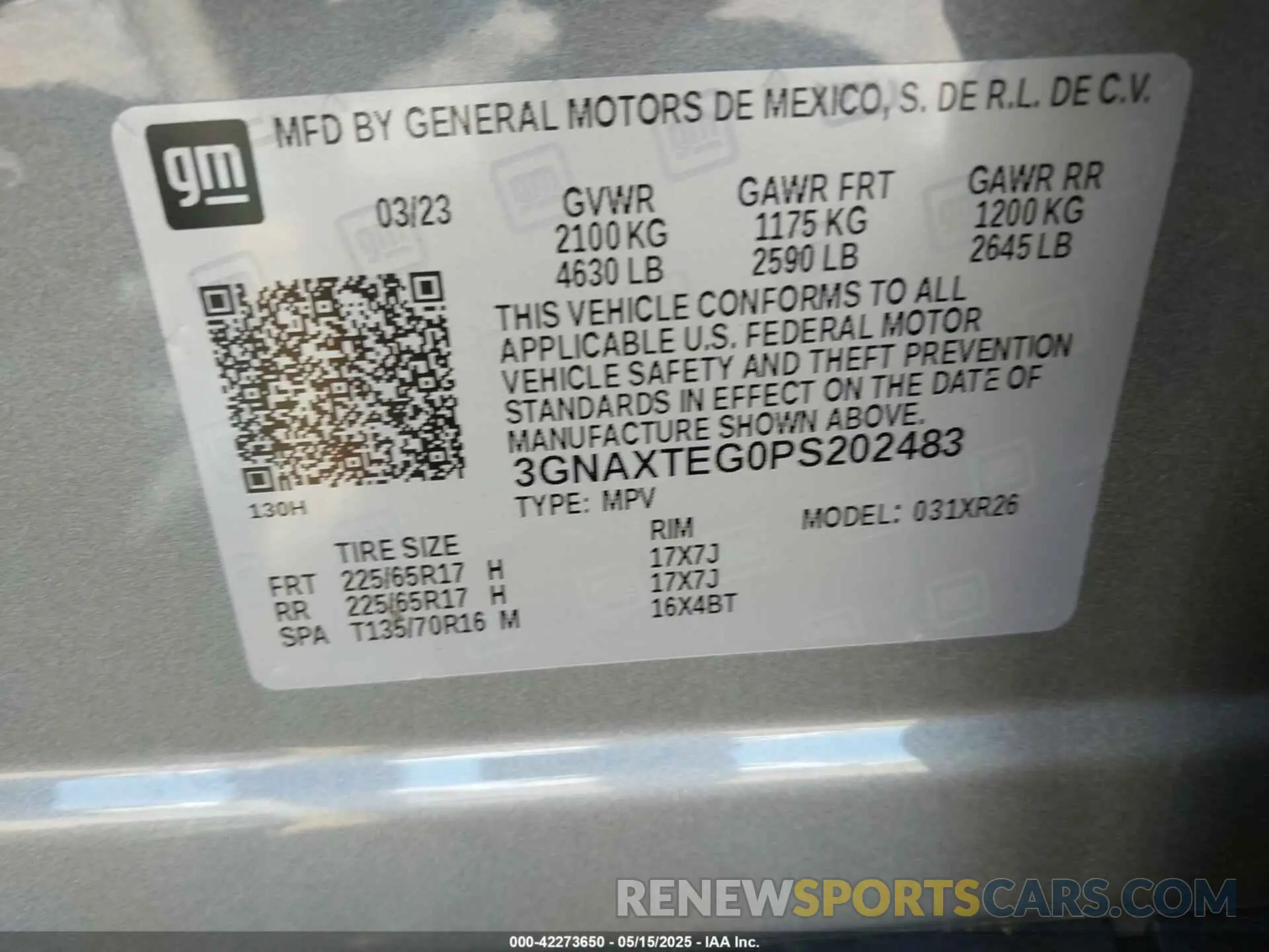 9 Photograph of a damaged car 3GNAXTEG0PS202483 CHEVROLET EQUINOX 2023