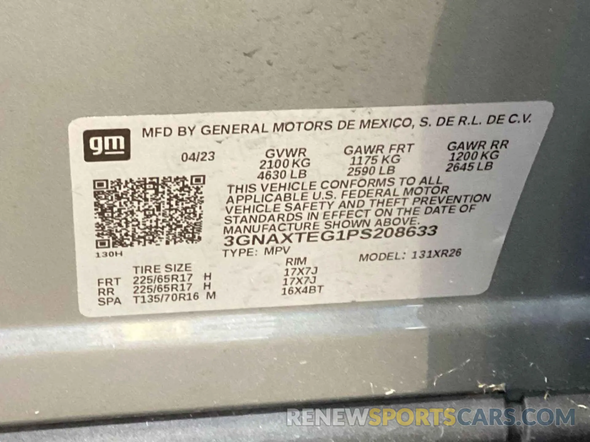 8 Photograph of a damaged car 3GNAXTEG1PS208633 CHEVROLET EQUINOX 2023