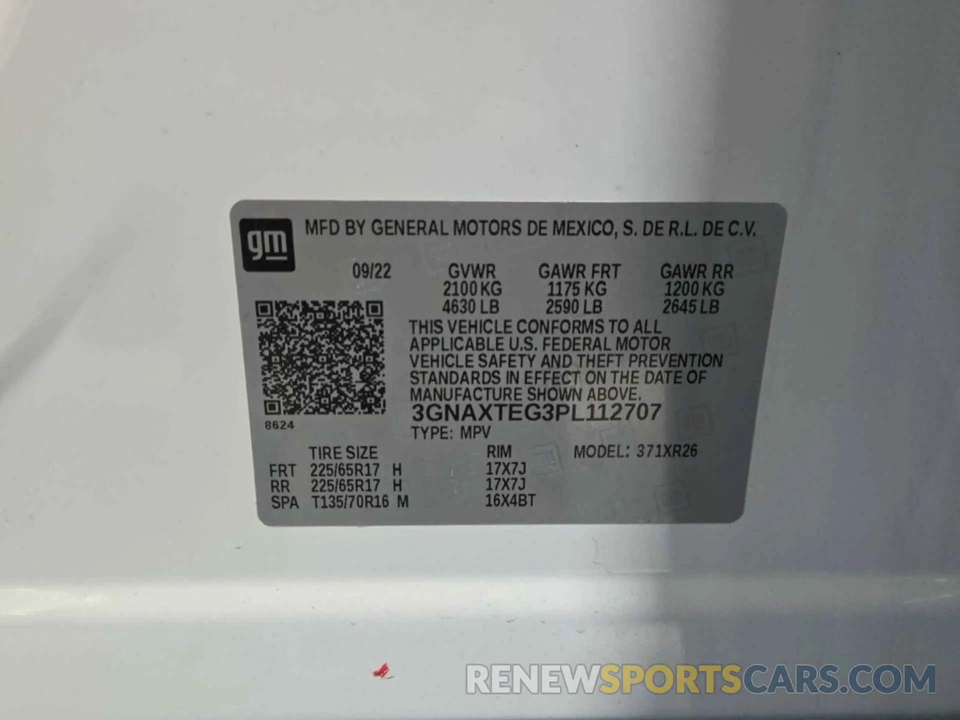 11 Фотография поврежденного автомобиля 3GNAXTEG3PL112707 CHEVROLET EQUINOX 2023