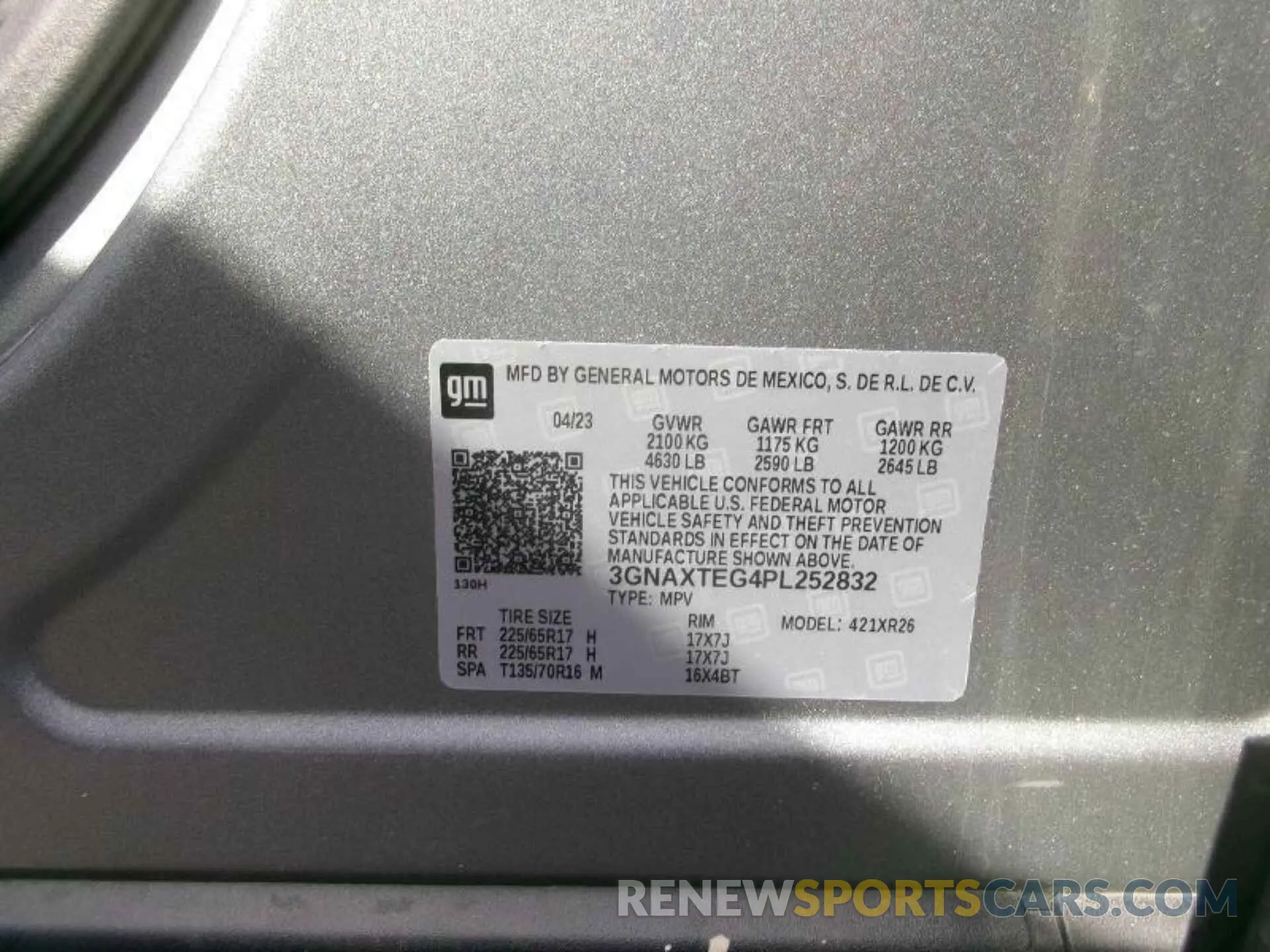 4 Photograph of a damaged car 3GNAXTEG4PL252832 CHEVROLET EQUINOX 2023