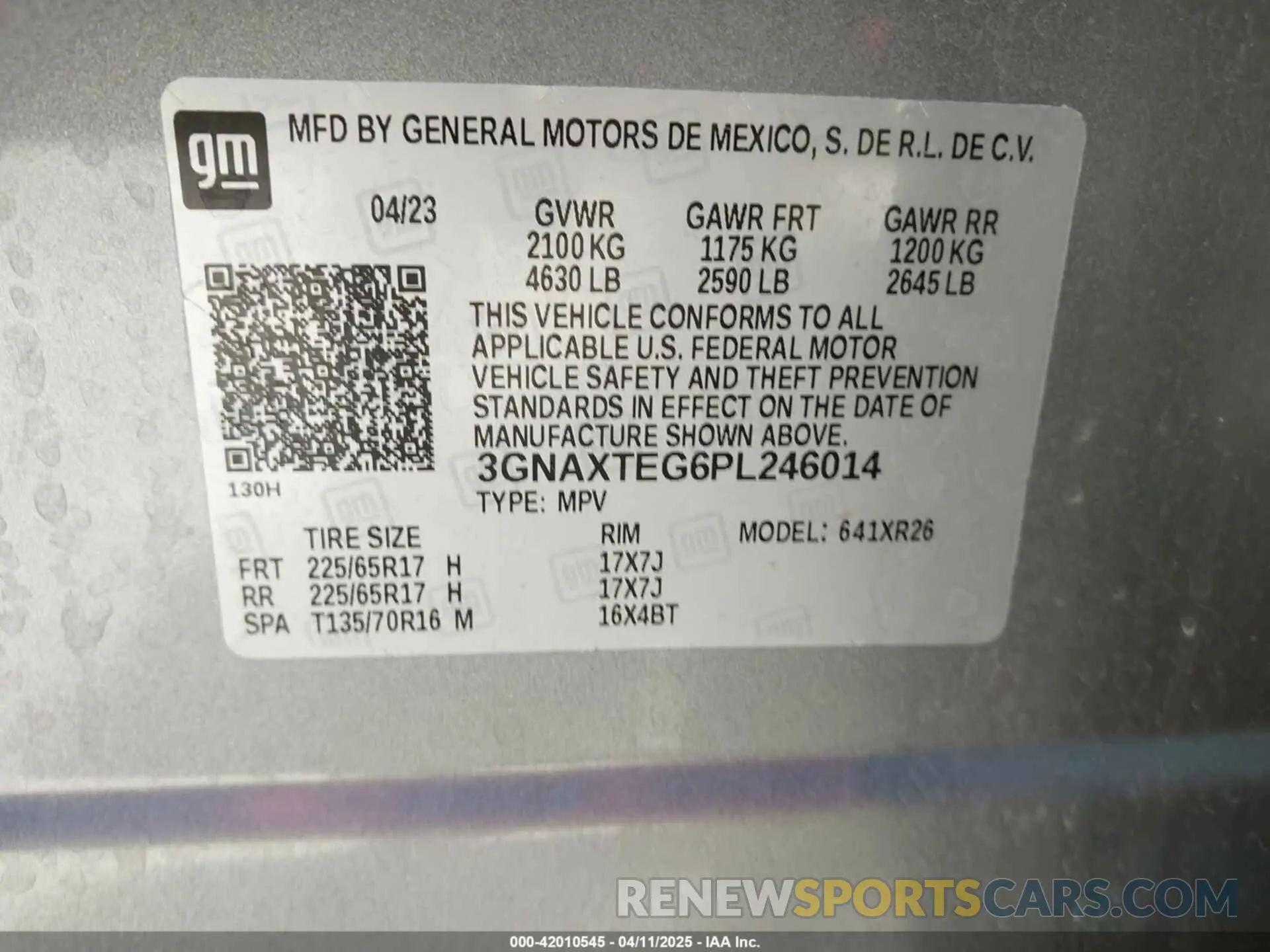 9 Фотография поврежденного автомобиля 3GNAXTEG6PL246014 CHEVROLET EQUINOX 2023
