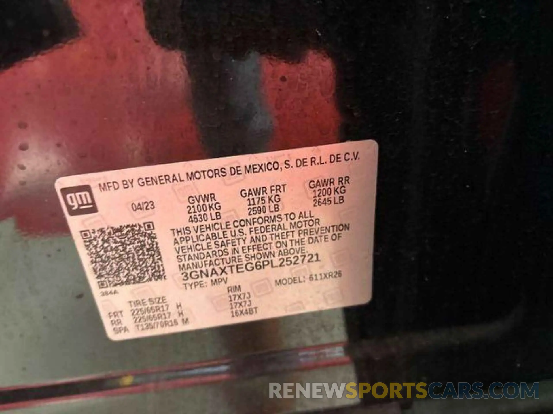 21 Photograph of a damaged car 3GNAXTEG6PL252721 CHEVROLET EQUINOX 2023