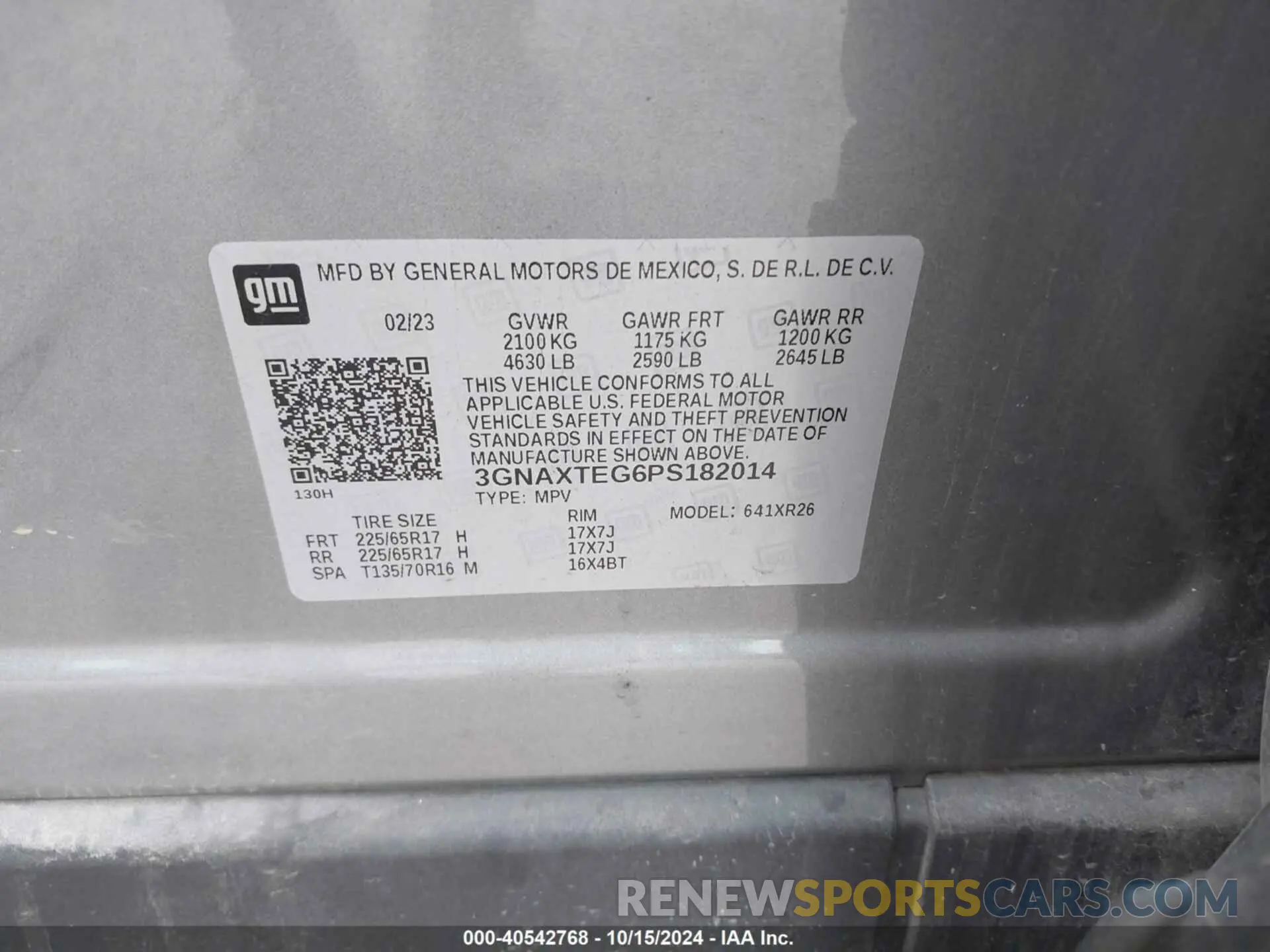 9 Photograph of a damaged car 3GNAXTEG6PS182014 CHEVROLET EQUINOX 2023