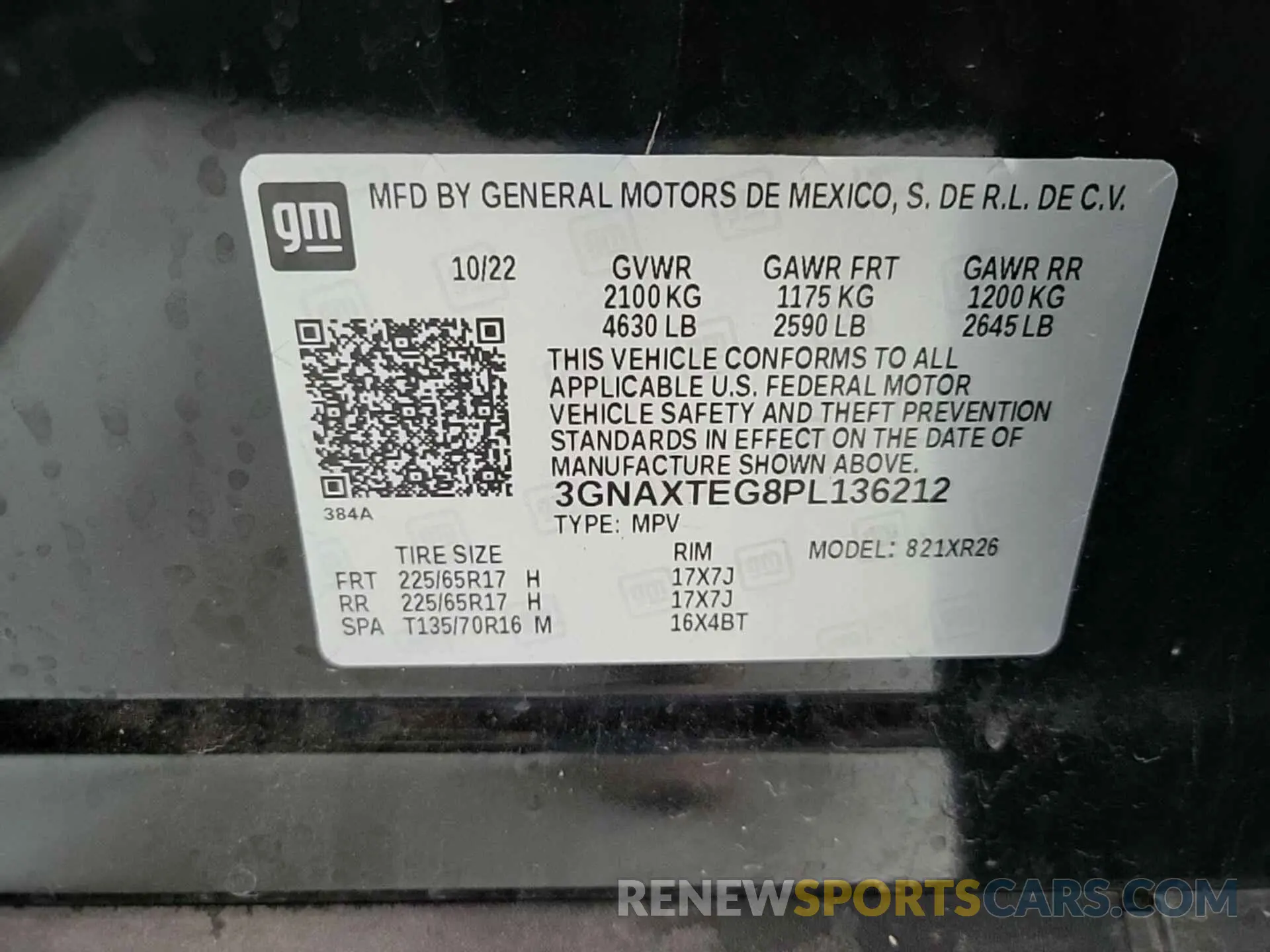 21 Photograph of a damaged car 3GNAXTEG8PL136212 CHEVROLET EQUINOX 2023