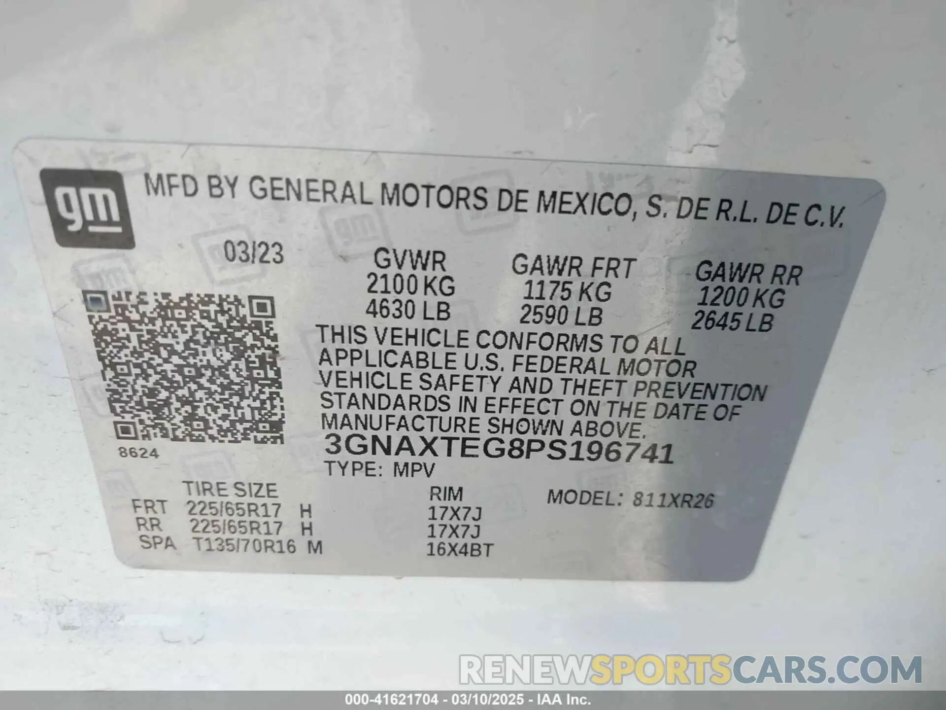 9 Photograph of a damaged car 3GNAXTEG8PS196741 CHEVROLET EQUINOX 2023