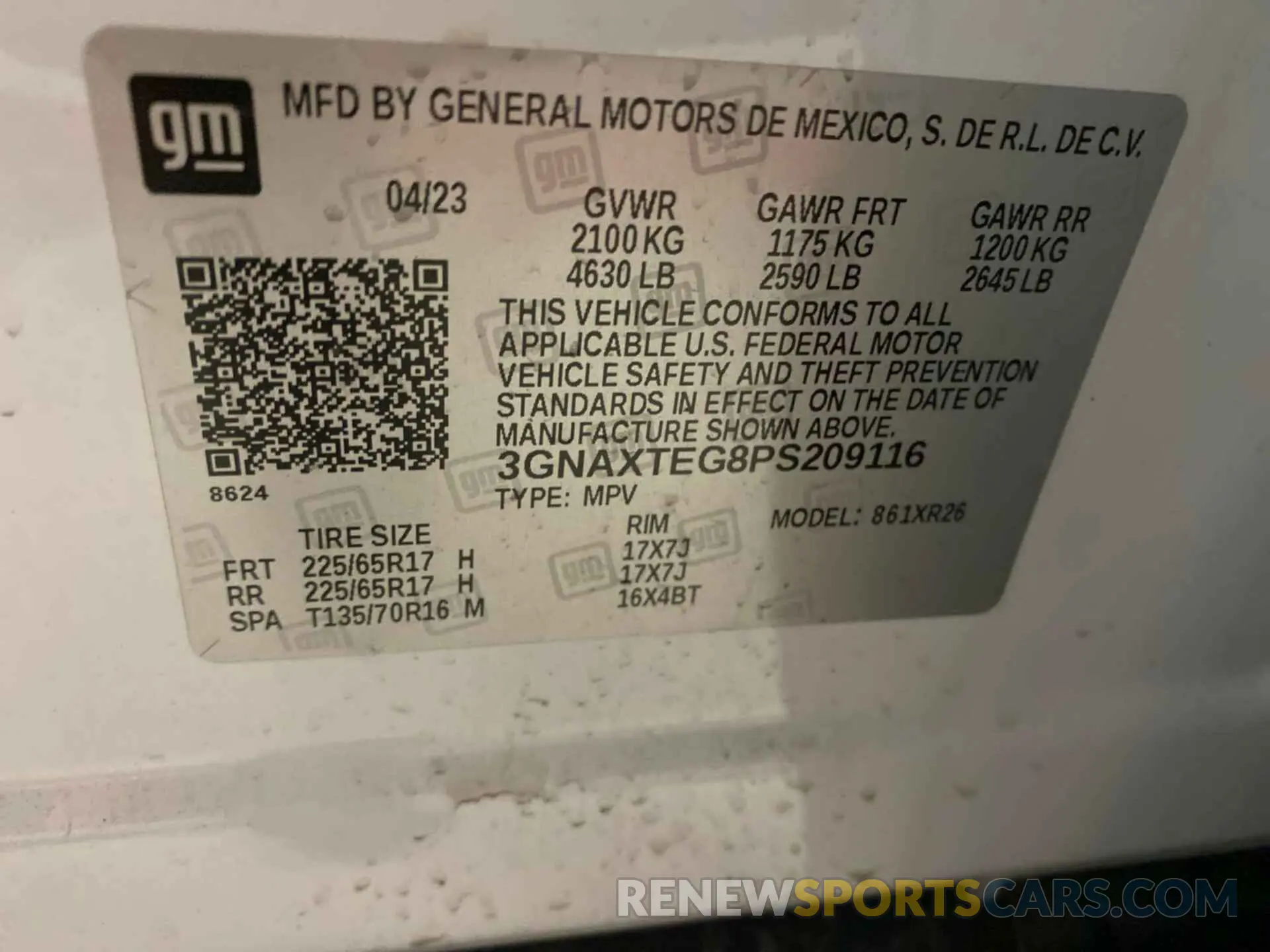 6 Фотография поврежденного автомобиля 3GNAXTEG8PS209116 CHEVROLET EQUINOX 2023