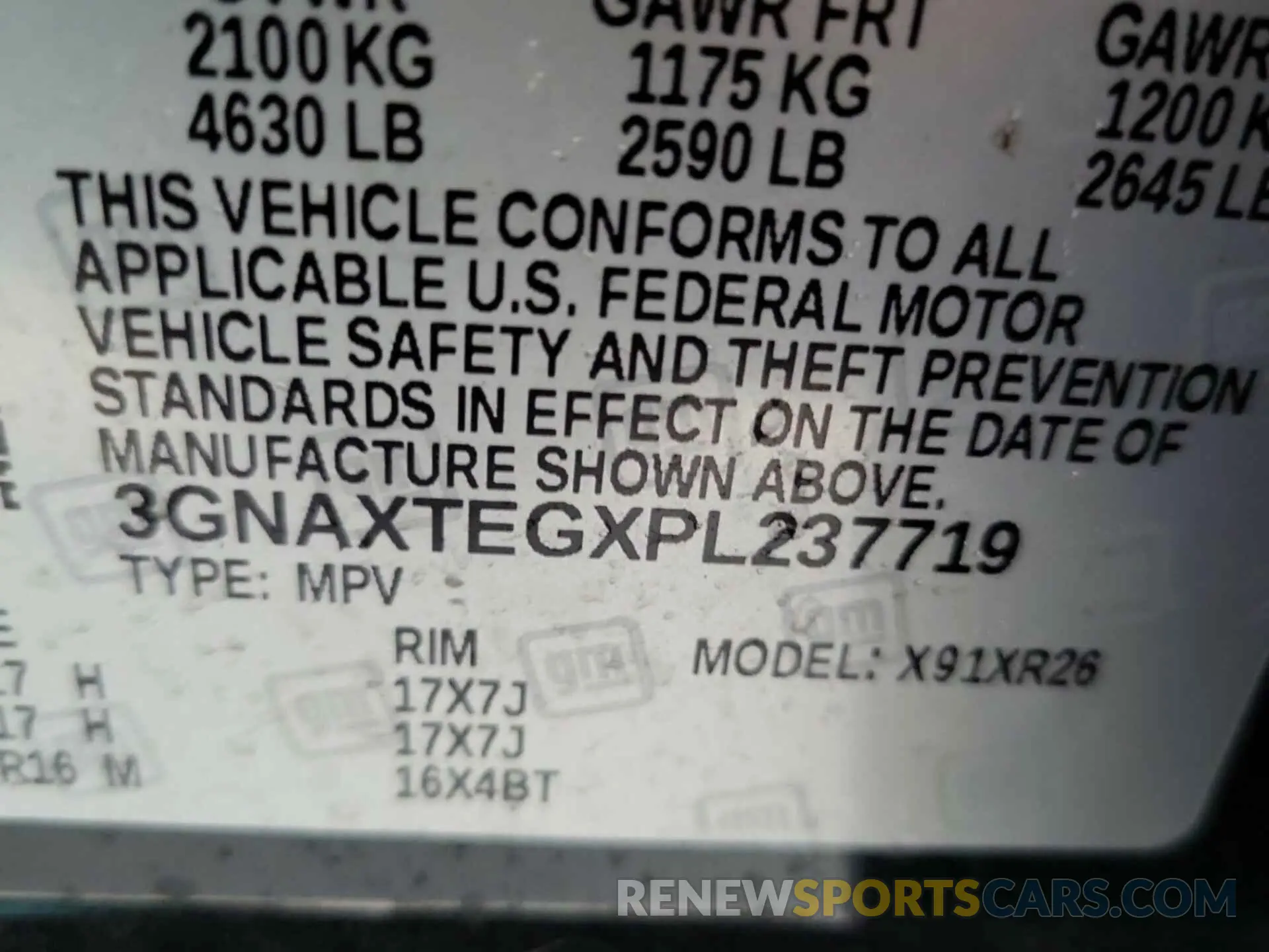7 Photograph of a damaged car 3GNAXTEGXPL237719 CHEVROLET EQUINOX 2023