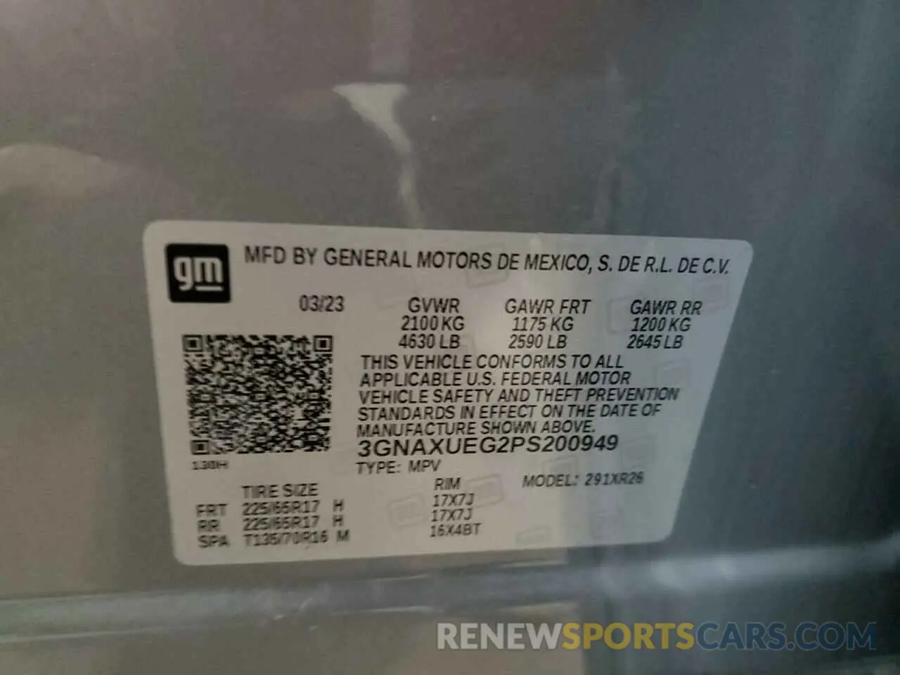 13 Фотография поврежденного автомобиля 3GNAXUEG2PS200949 CHEVROLET EQUINOX 2023