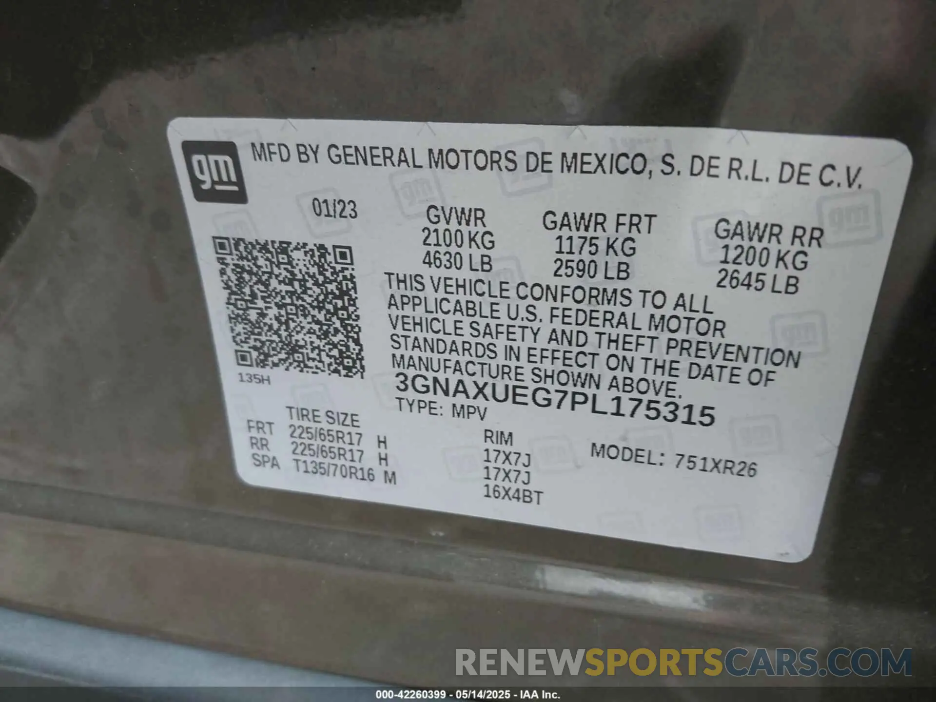 9 Photograph of a damaged car 3GNAXUEG7PL175315 CHEVROLET EQUINOX 2023
