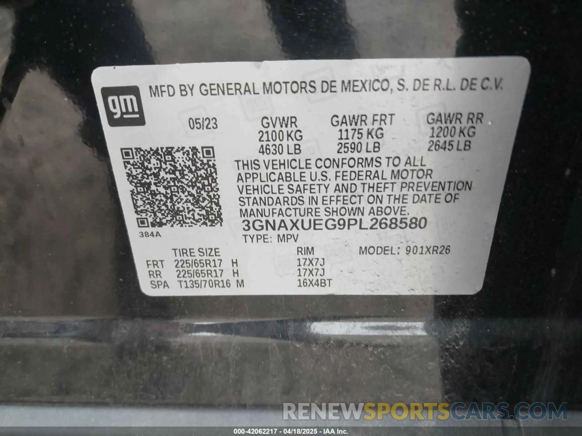 9 Фотография поврежденного автомобиля 3GNAXUEG9PL268580 CHEVROLET EQUINOX 2023