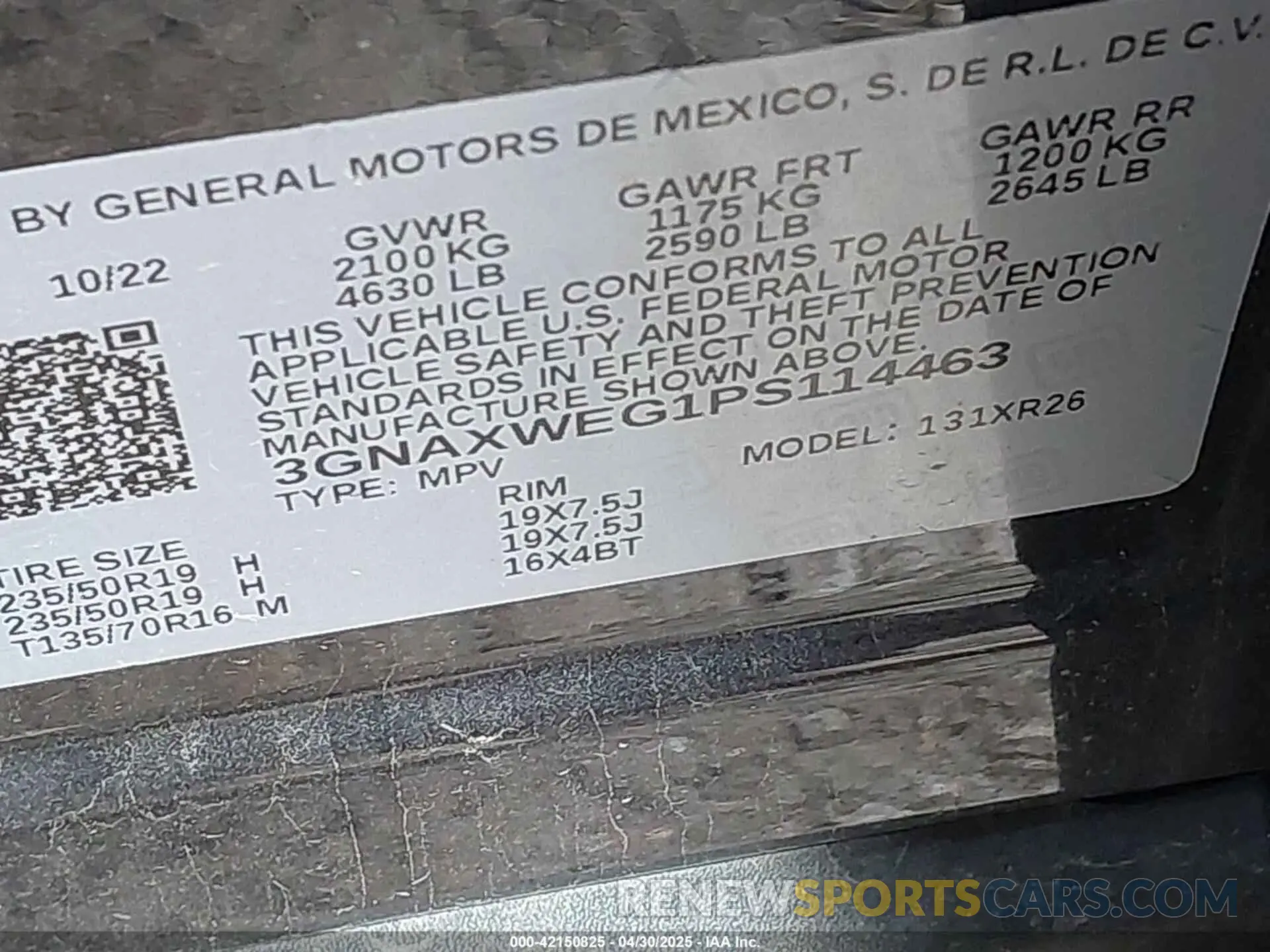 9 Photograph of a damaged car 3GNAXWEG1PS114463 CHEVROLET EQUINOX 2023