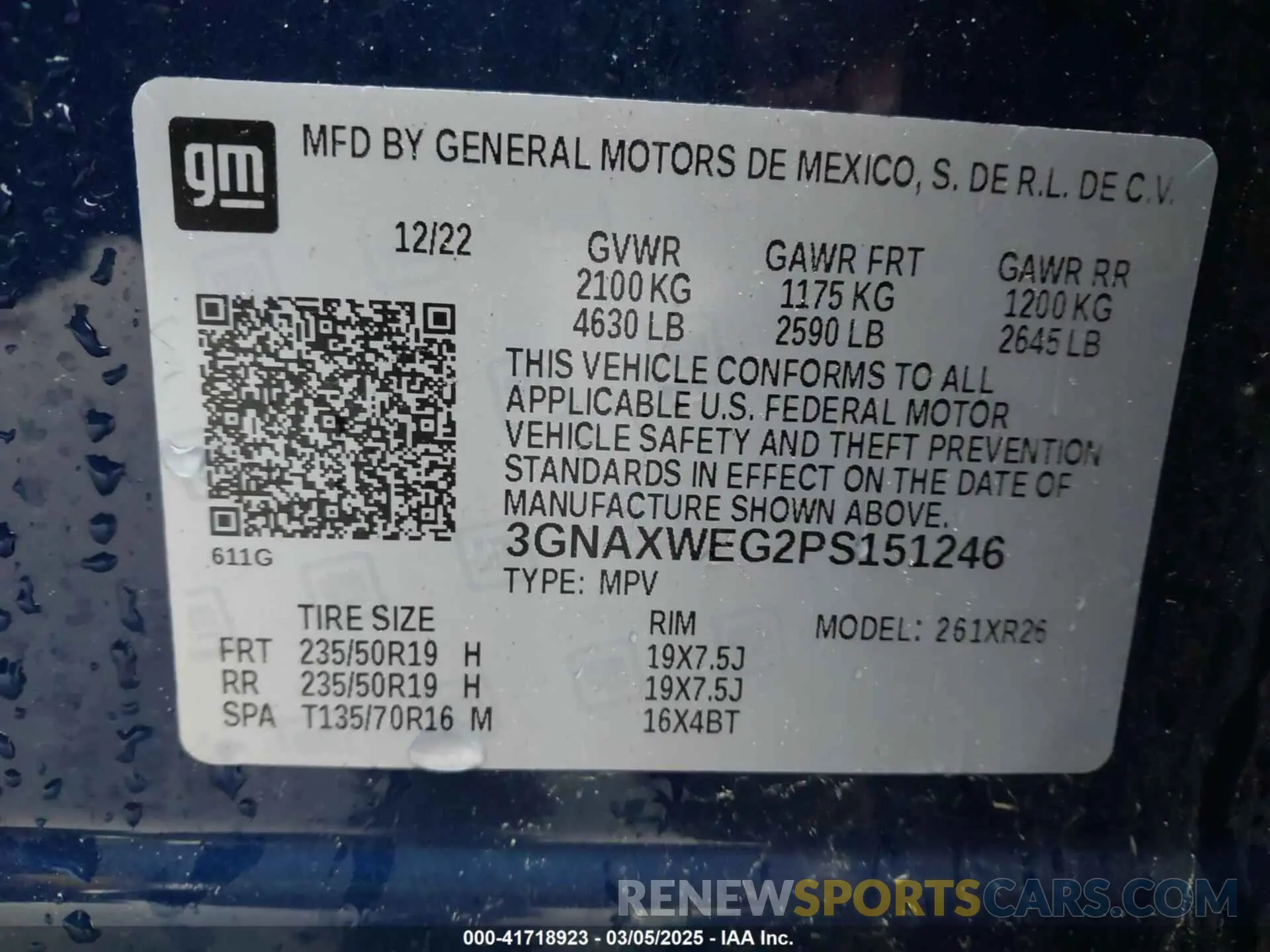 9 Photograph of a damaged car 3GNAXWEG2PS151246 CHEVROLET EQUINOX 2023