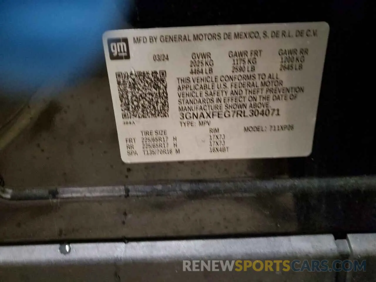 13 Photograph of a damaged car 3GNAXFEG7RL304071 CHEVROLET EQUINOX 2024
