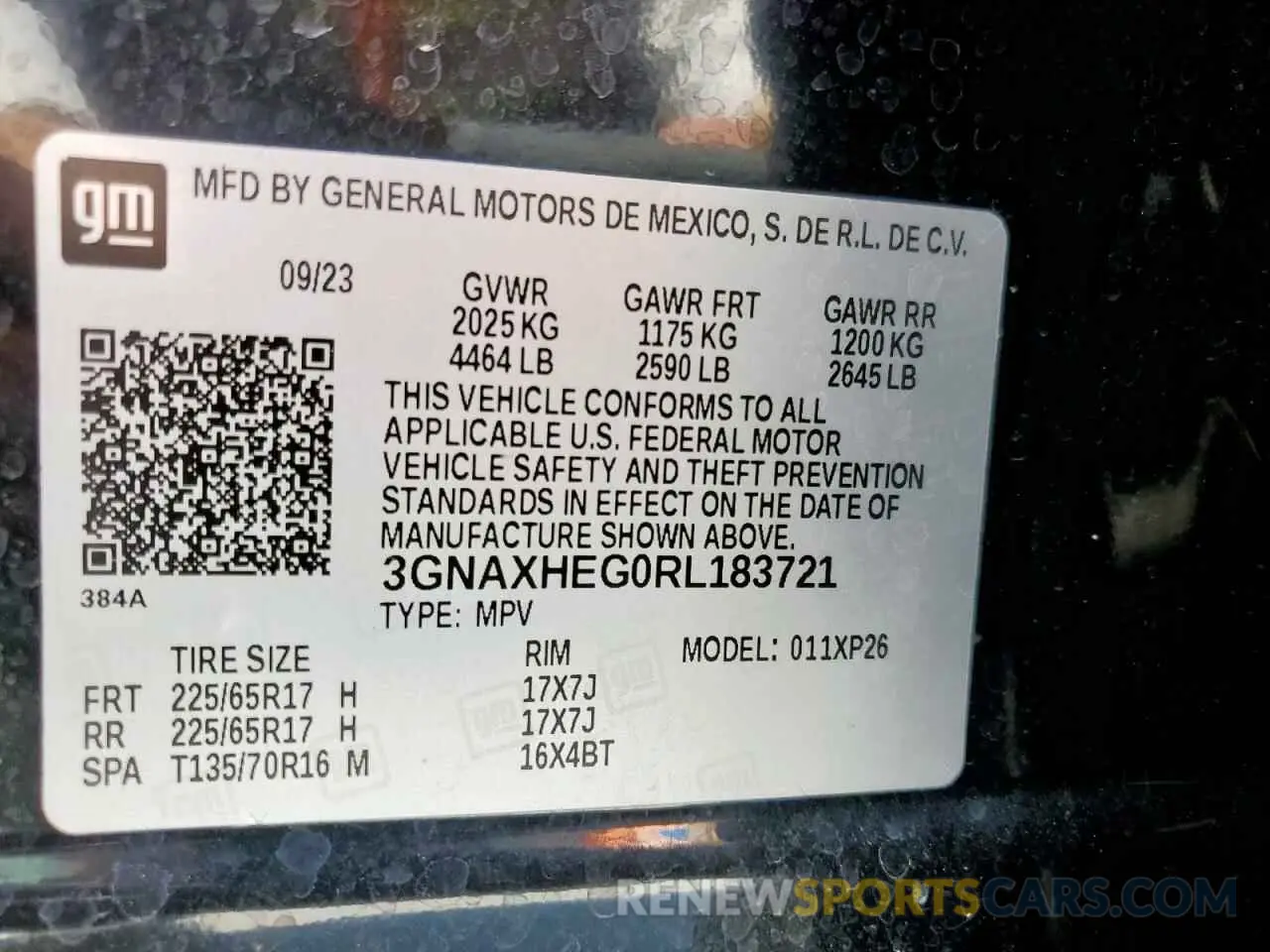 13 Фотография поврежденного автомобиля 3GNAXHEG0RL183721 CHEVROLET EQUINOX 2024