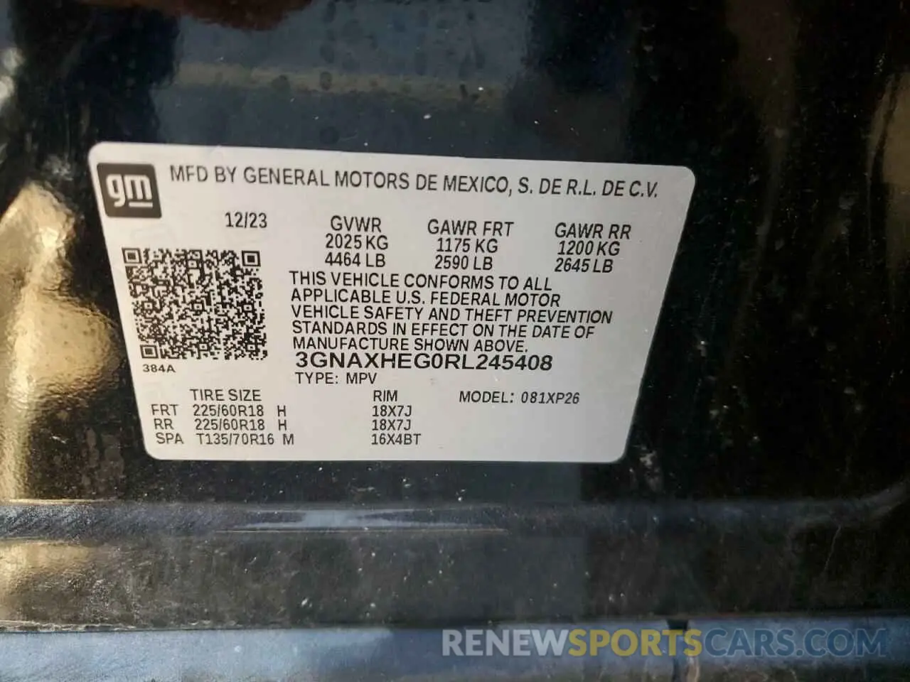 13 Photograph of a damaged car 3GNAXHEG0RL245408 CHEVROLET EQUINOX 2024