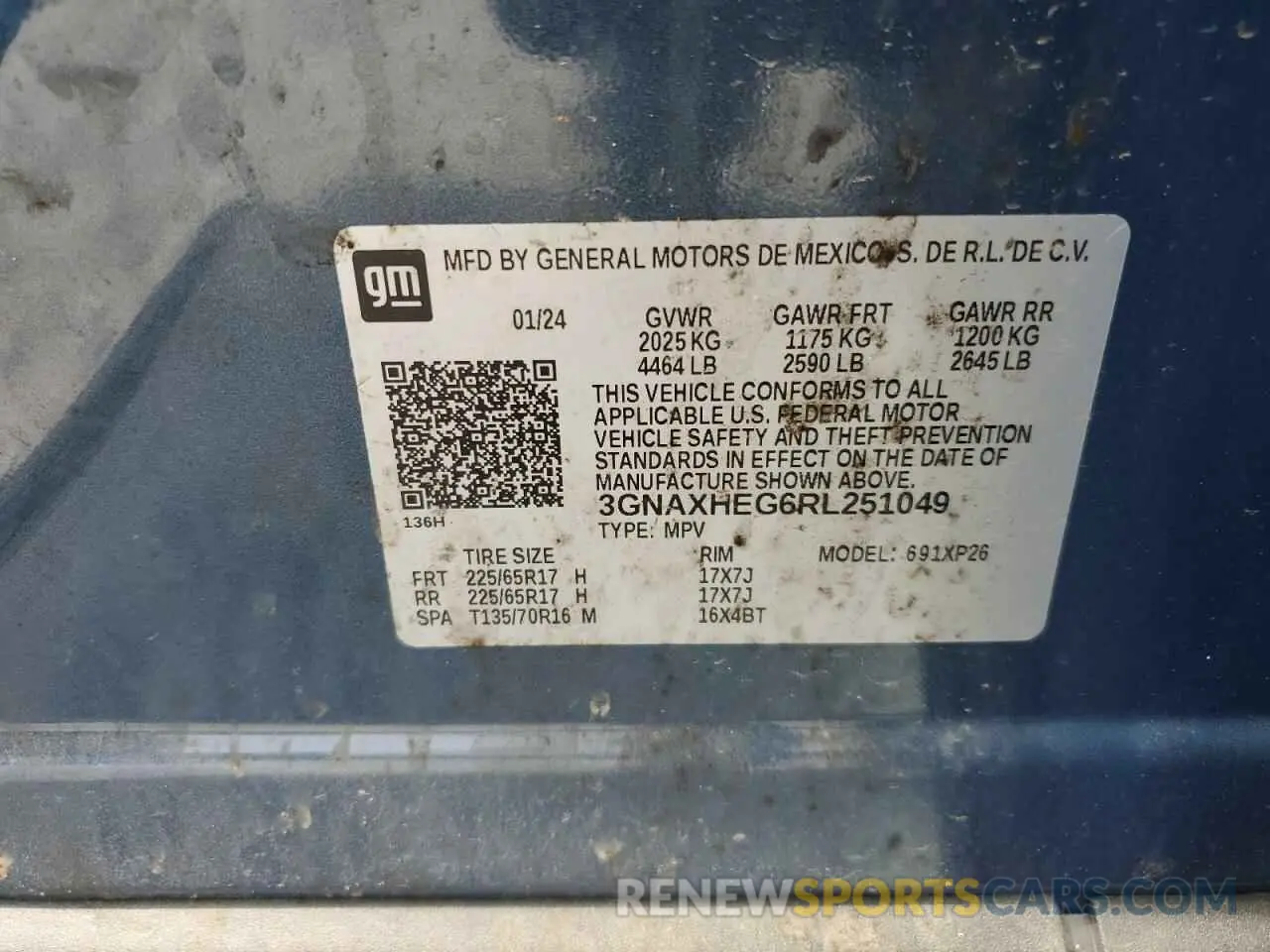 12 Фотография поврежденного автомобиля 3GNAXHEG6RL251049 CHEVROLET EQUINOX 2024