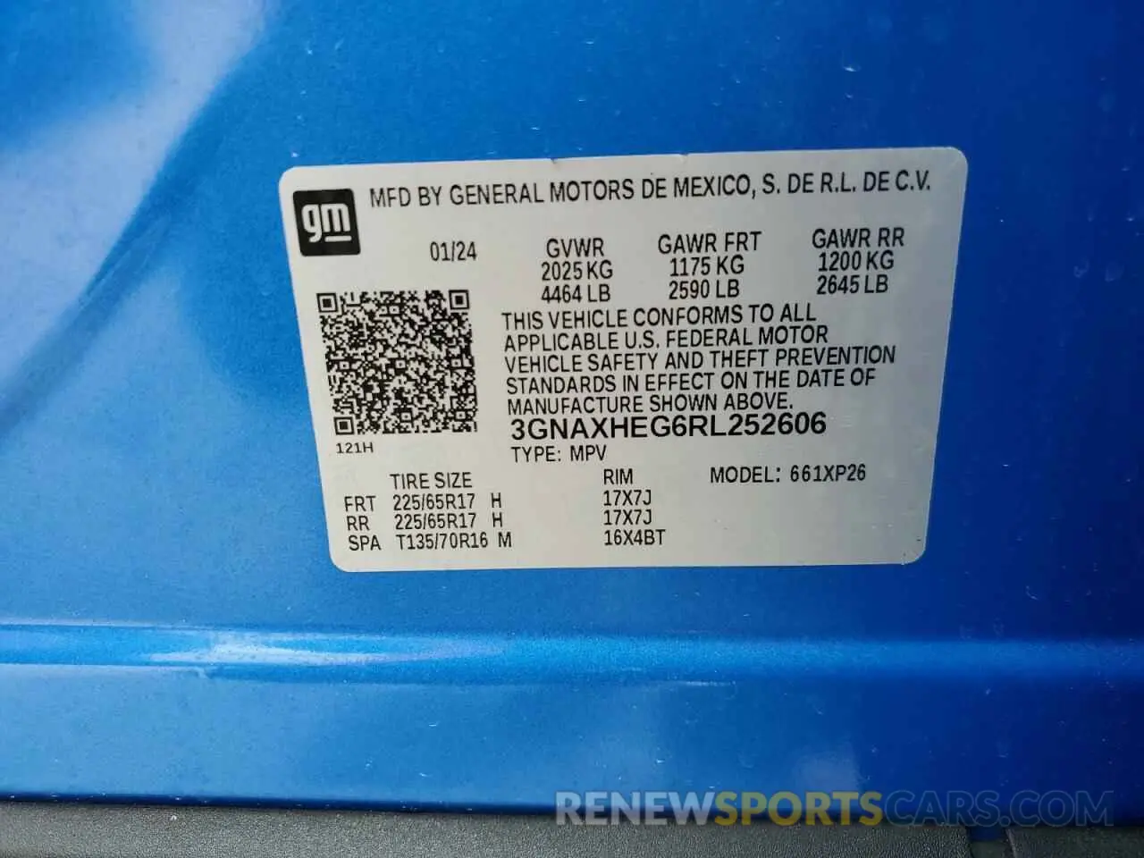 13 Фотография поврежденного автомобиля 3GNAXHEG6RL252606 CHEVROLET EQUINOX 2024