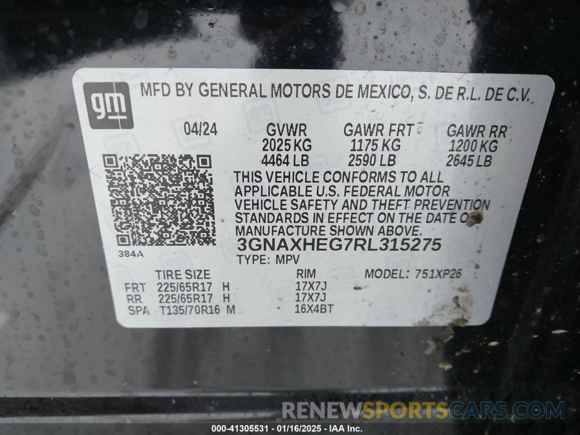 9 Photograph of a damaged car 3GNAXHEG7RL315275 CHEVROLET EQUINOX 2024