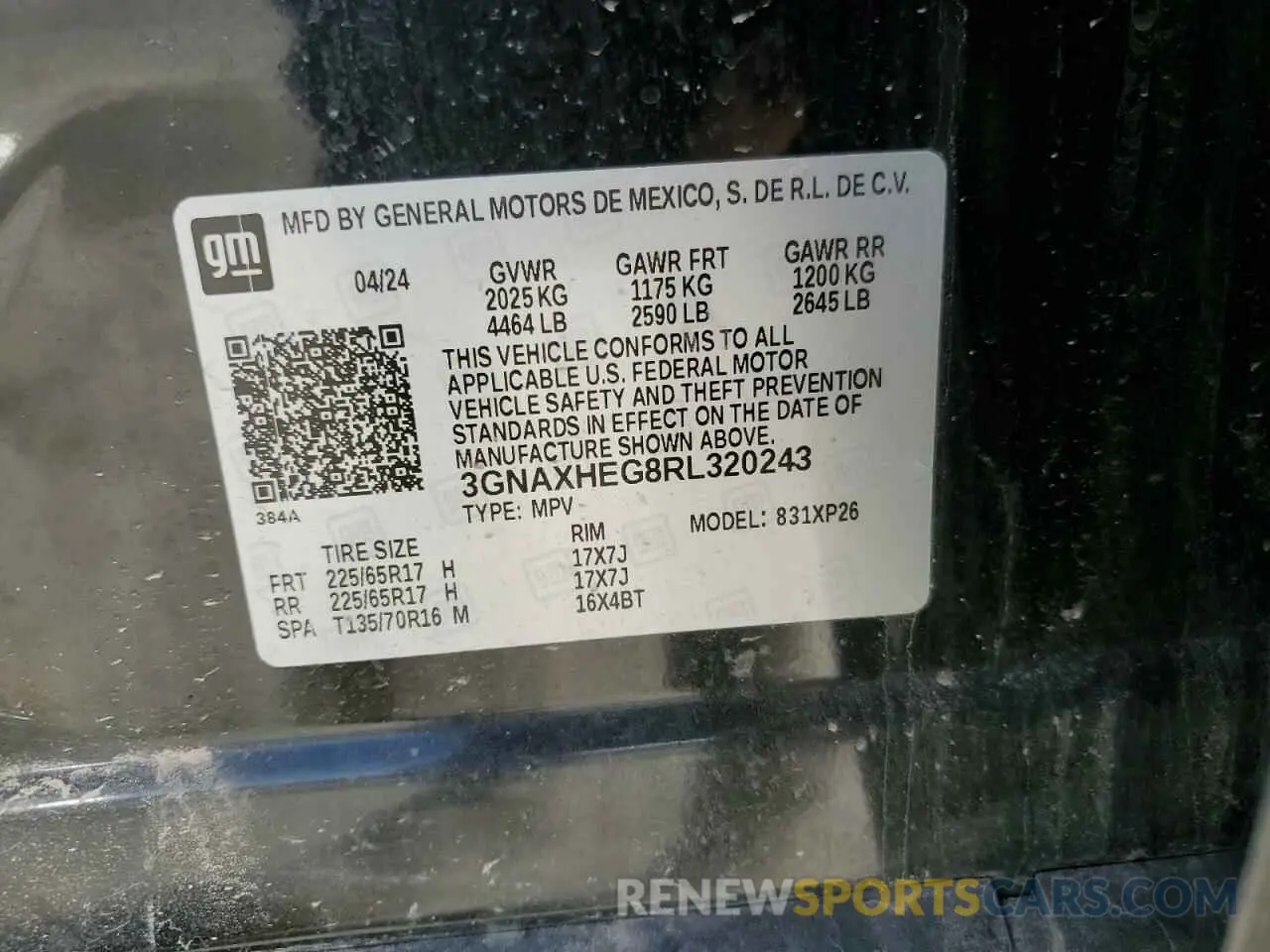 14 Фотография поврежденного автомобиля 3GNAXHEG8RL320243 CHEVROLET EQUINOX 2024