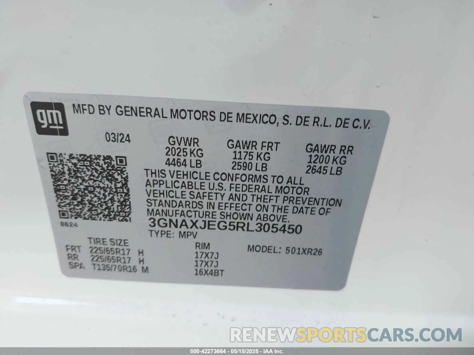 9 Фотография поврежденного автомобиля 3GNAXJEG5RL305450 CHEVROLET EQUINOX 2024