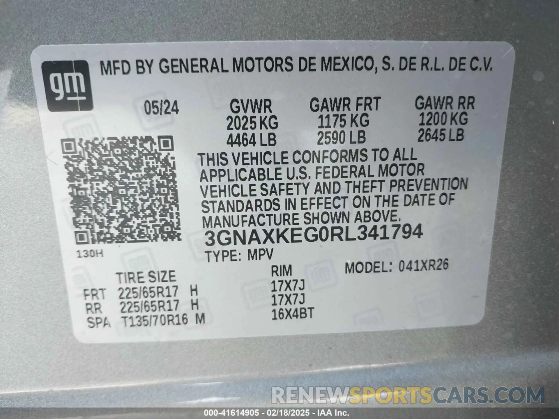 9 Фотография поврежденного автомобиля 3GNAXKEG0RL341794 CHEVROLET EQUINOX 2024