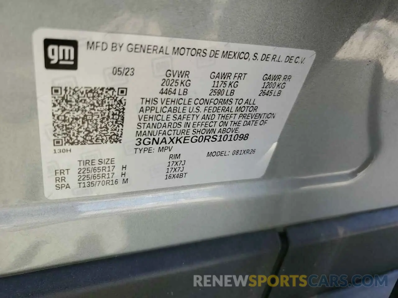 13 Фотография поврежденного автомобиля 3GNAXKEG0RS101098 CHEVROLET EQUINOX 2024