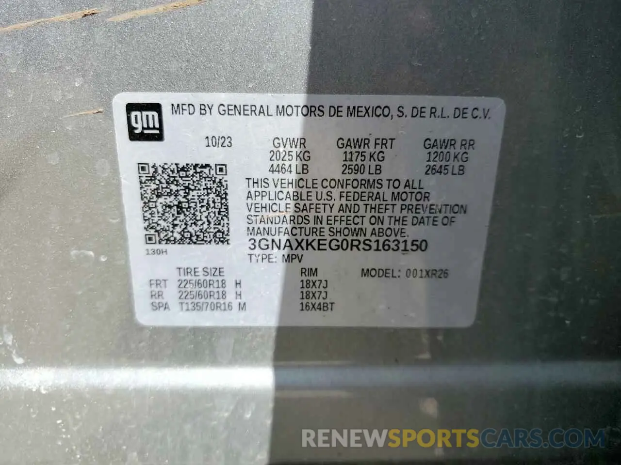 13 Photograph of a damaged car 3GNAXKEG0RS163150 CHEVROLET EQUINOX 2024