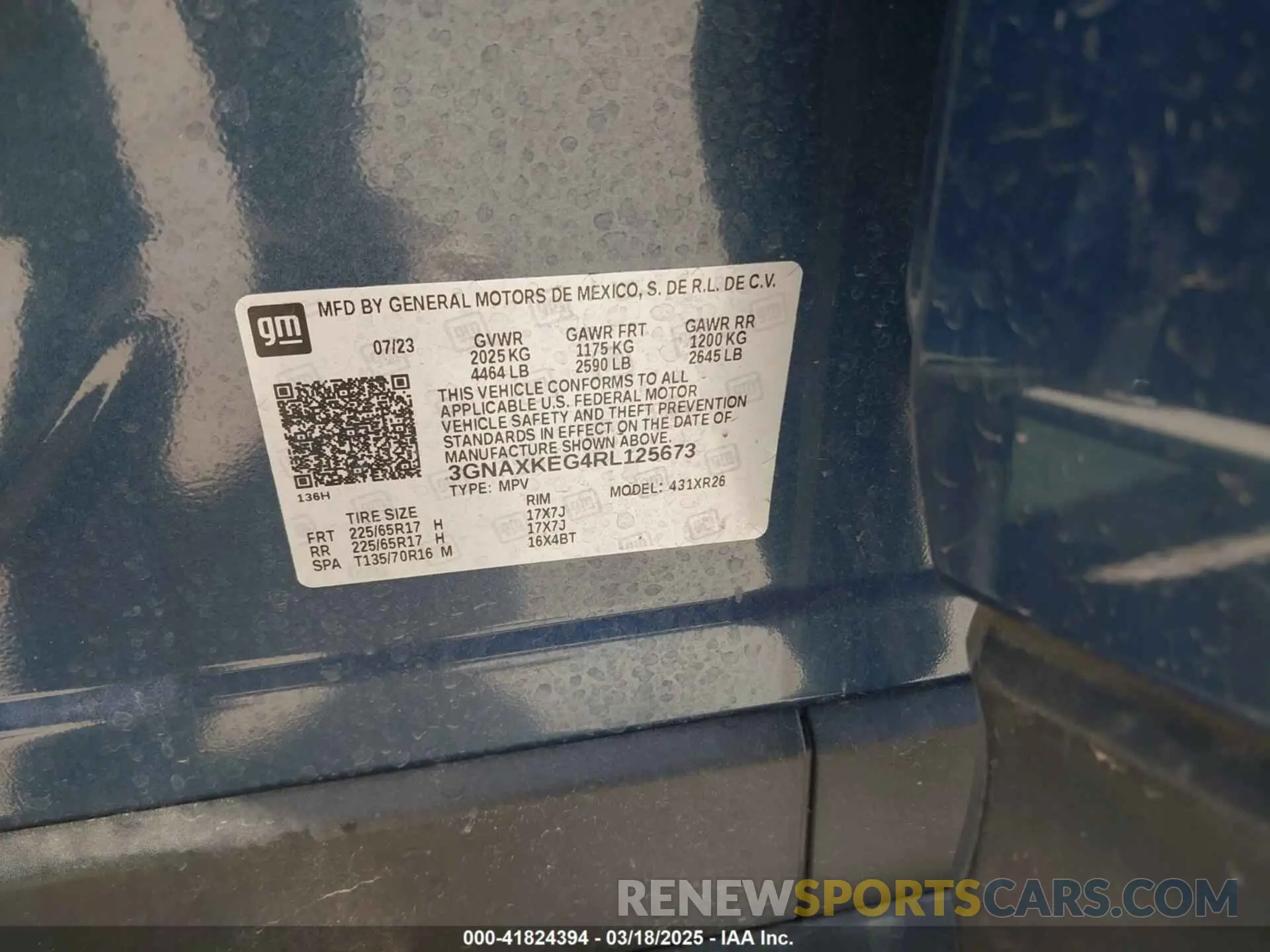 9 Фотография поврежденного автомобиля 3GNAXKEG4RL125673 CHEVROLET EQUINOX 2024