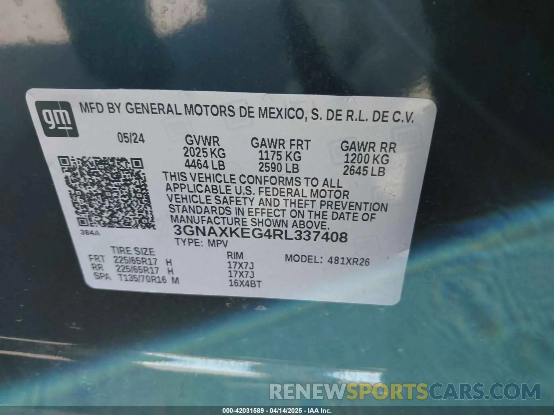 9 Photograph of a damaged car 3GNAXKEG4RL337408 CHEVROLET EQUINOX 2024