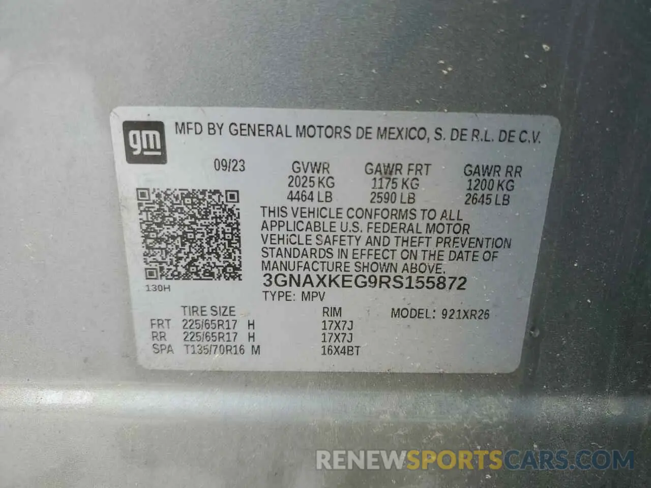 13 Фотография поврежденного автомобиля 3GNAXKEG9RS155872 CHEVROLET EQUINOX 2024