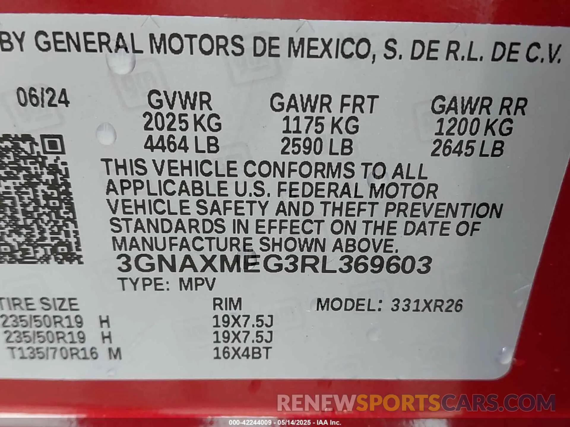 9 Фотография поврежденного автомобиля 3GNAXMEG3RL369603 CHEVROLET EQUINOX 2024
