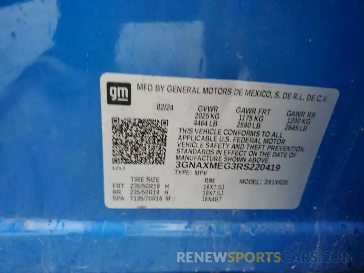 13 Photograph of a damaged car 3GNAXMEG3RS220419 CHEVROLET EQUINOX 2024