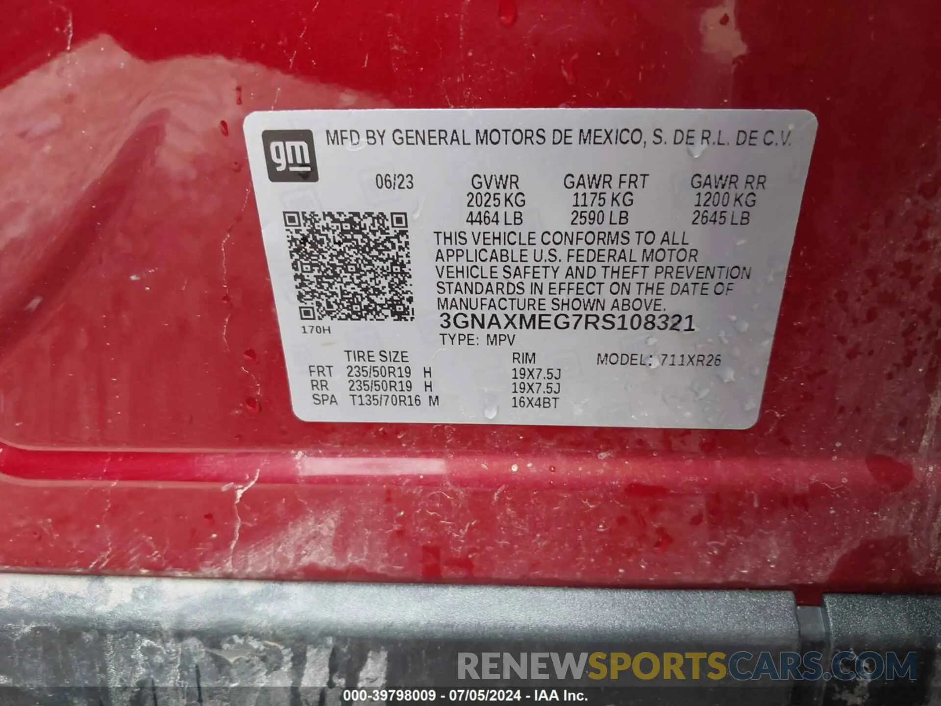 9 Photograph of a damaged car 3GNAXMEG7RS108321 CHEVROLET EQUINOX 2024