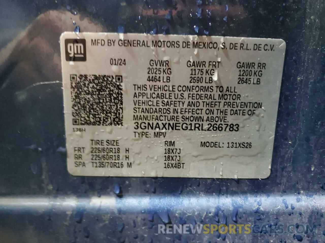13 Фотография поврежденного автомобиля 3GNAXNEG1RL266783 CHEVROLET EQUINOX 2024