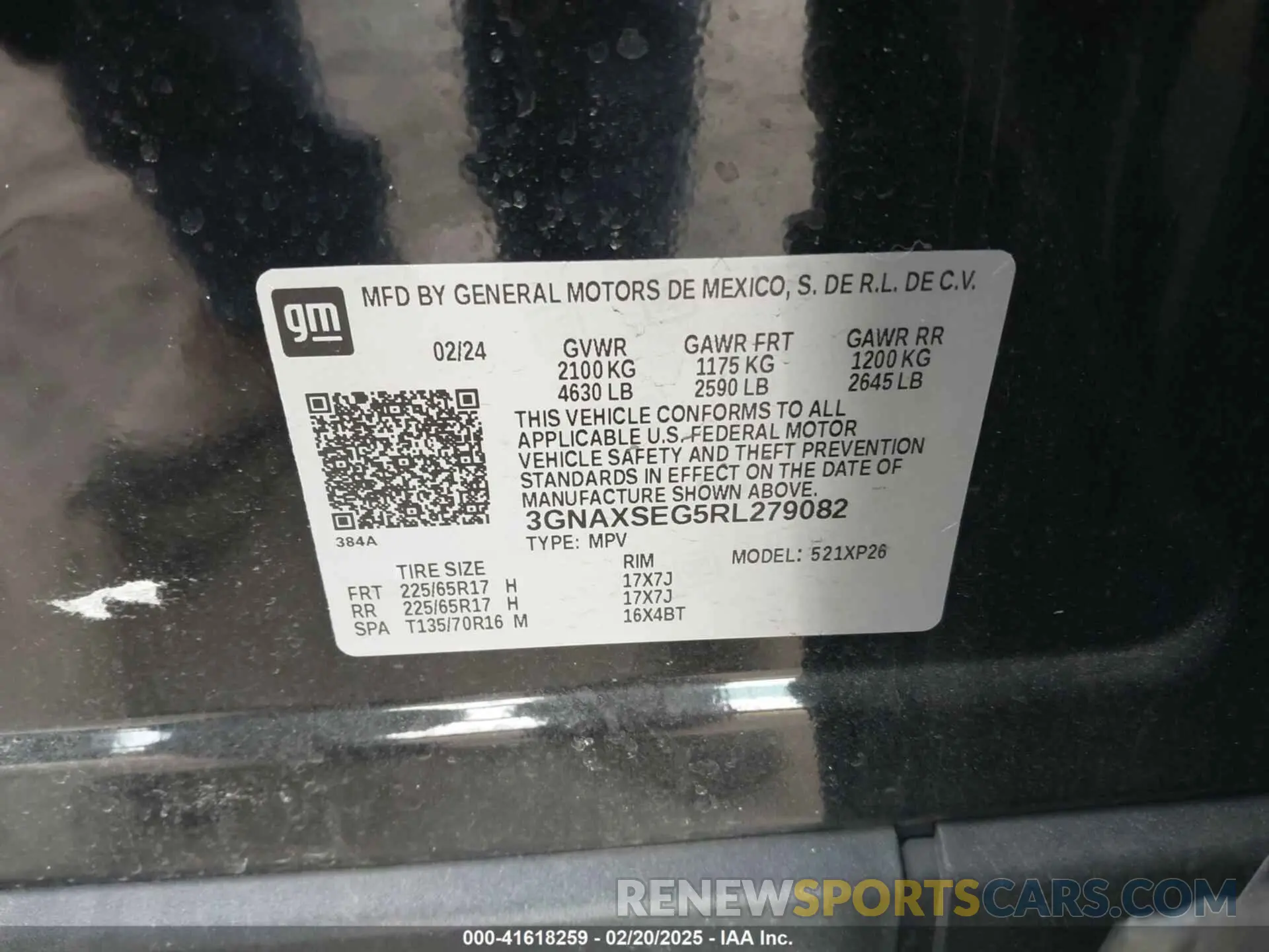9 Фотография поврежденного автомобиля 3GNAXSEG5RL279082 CHEVROLET EQUINOX 2024